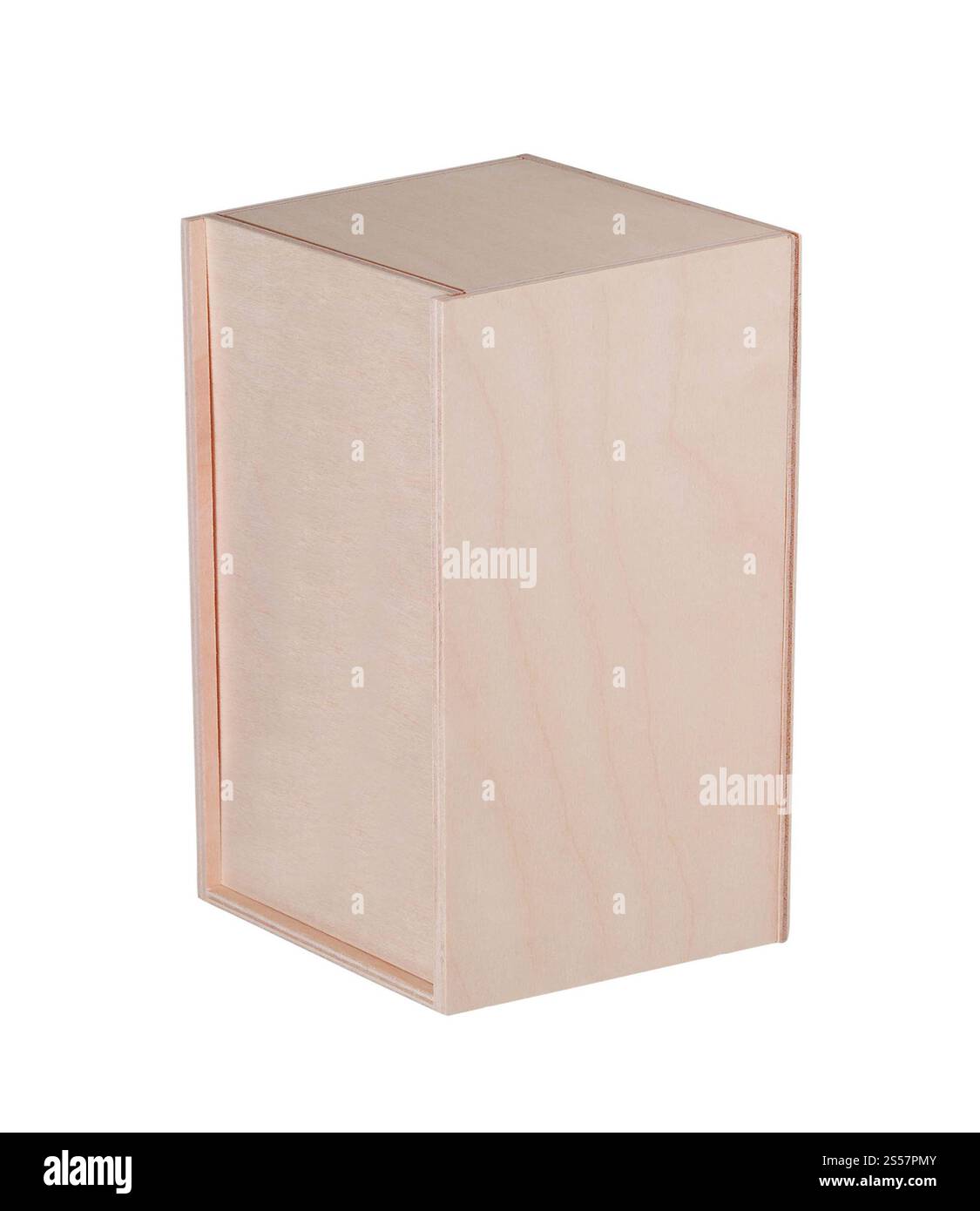 A empty wooden box isolated on white. empty wooden box isolated on white Stock Photo