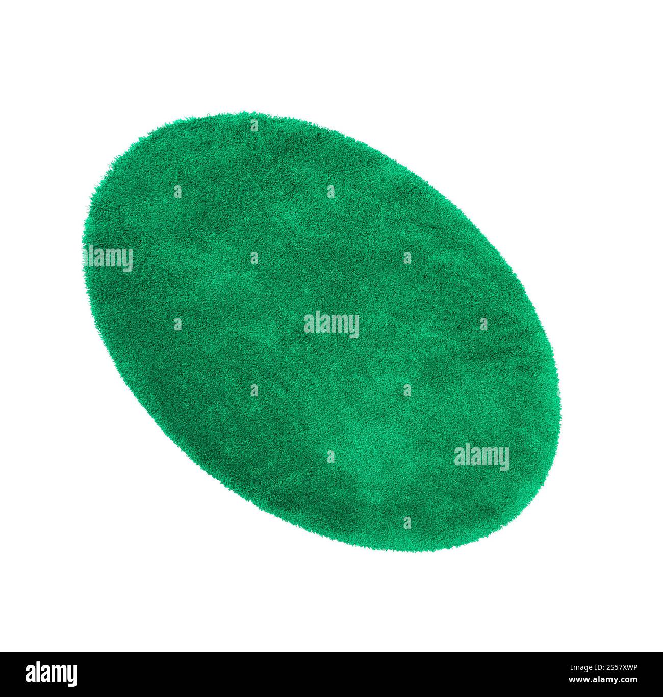 Green bath rug isolated on white Stock Photo