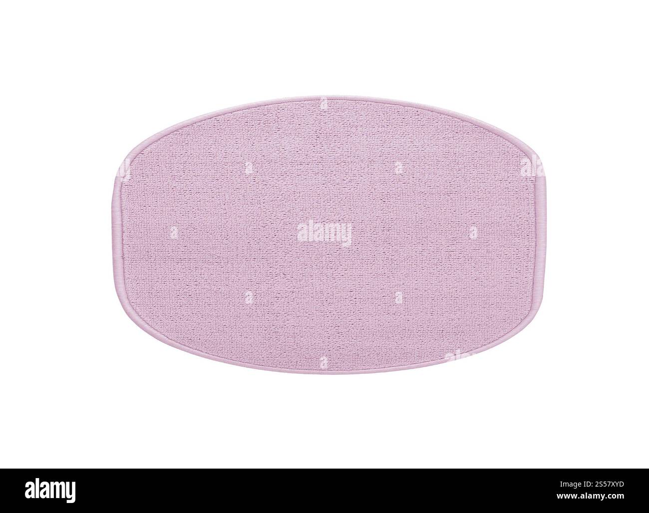 Violet bath rug isolated on white Stock Photo