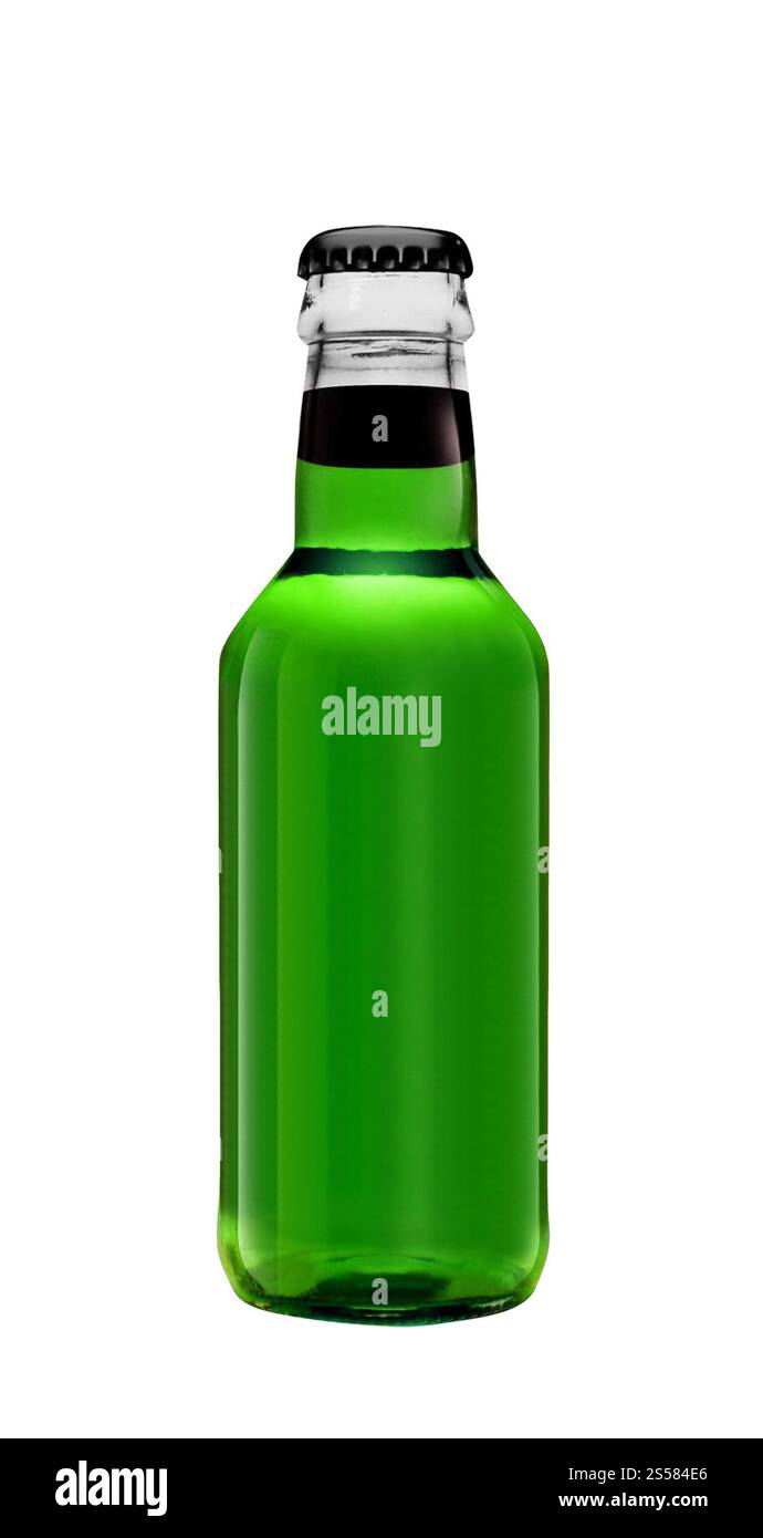 green bottle isolated on a white background Stock Photo - Alamy