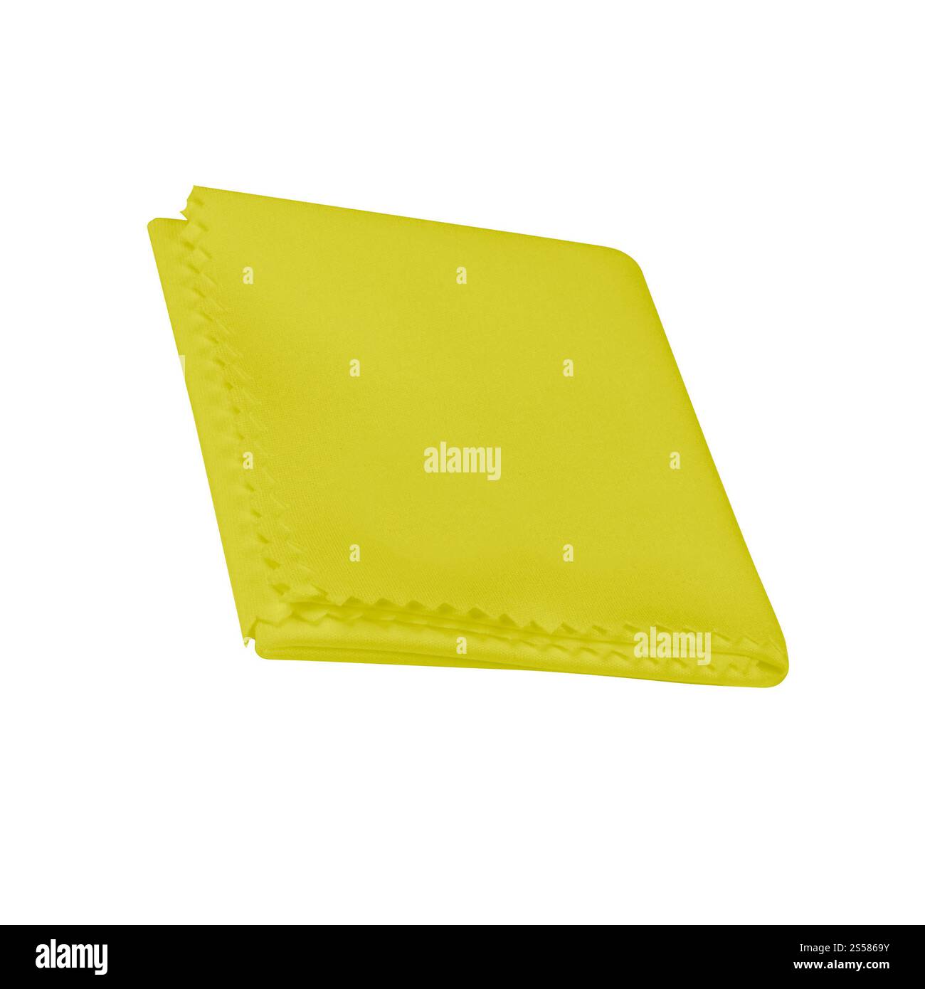 yellow place mat on white background Stock Photo
