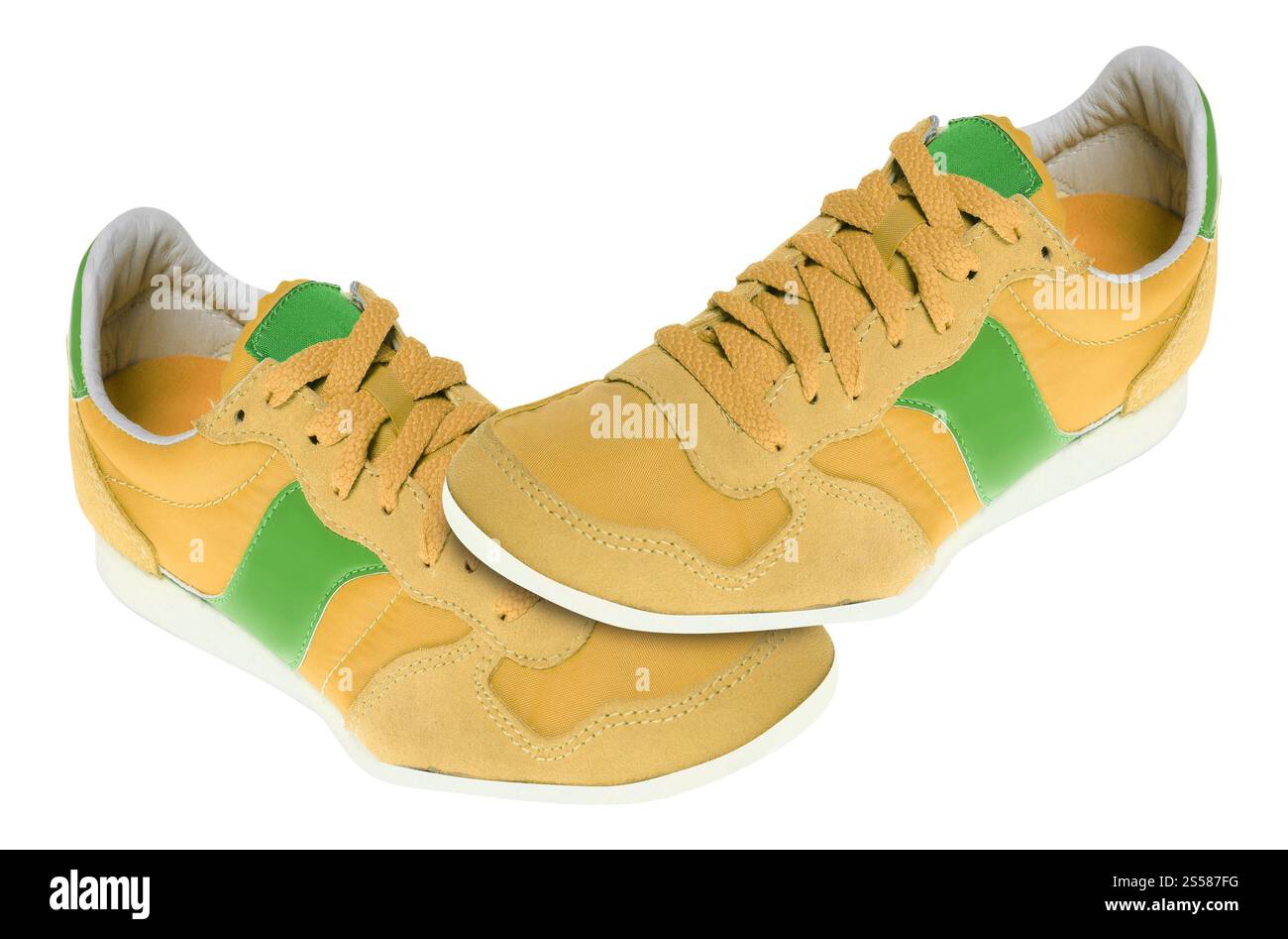 Pair of new sneakers Stock Photo