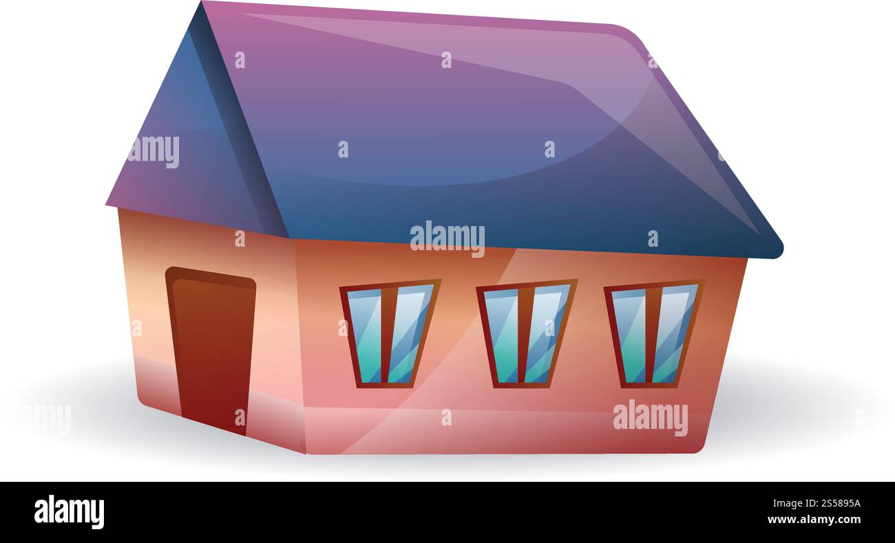 Village house icon. Cartoon of village house vector icon for web design isolated on white background. Village house icon, cartoon style Stock Vector