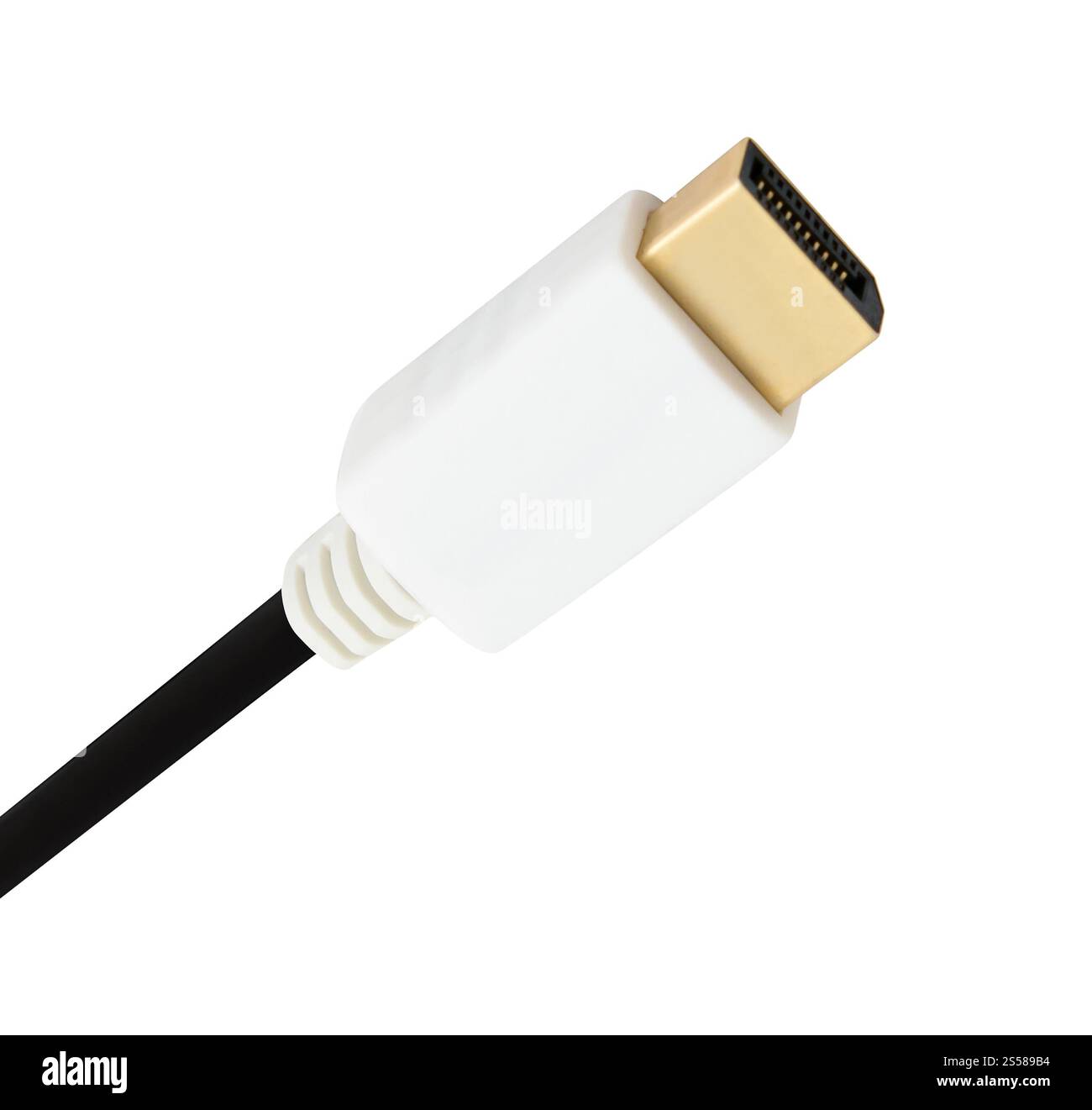 HDMI computer cable isolated on white background Stock Photo