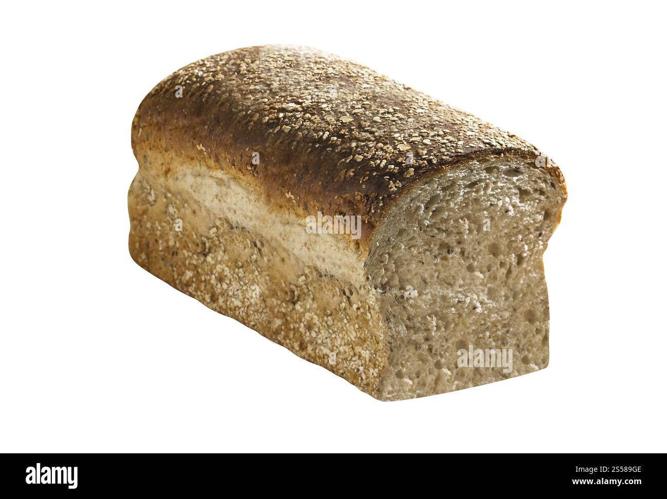 whole grain sliced bread on white background Stock Photo - Alamy