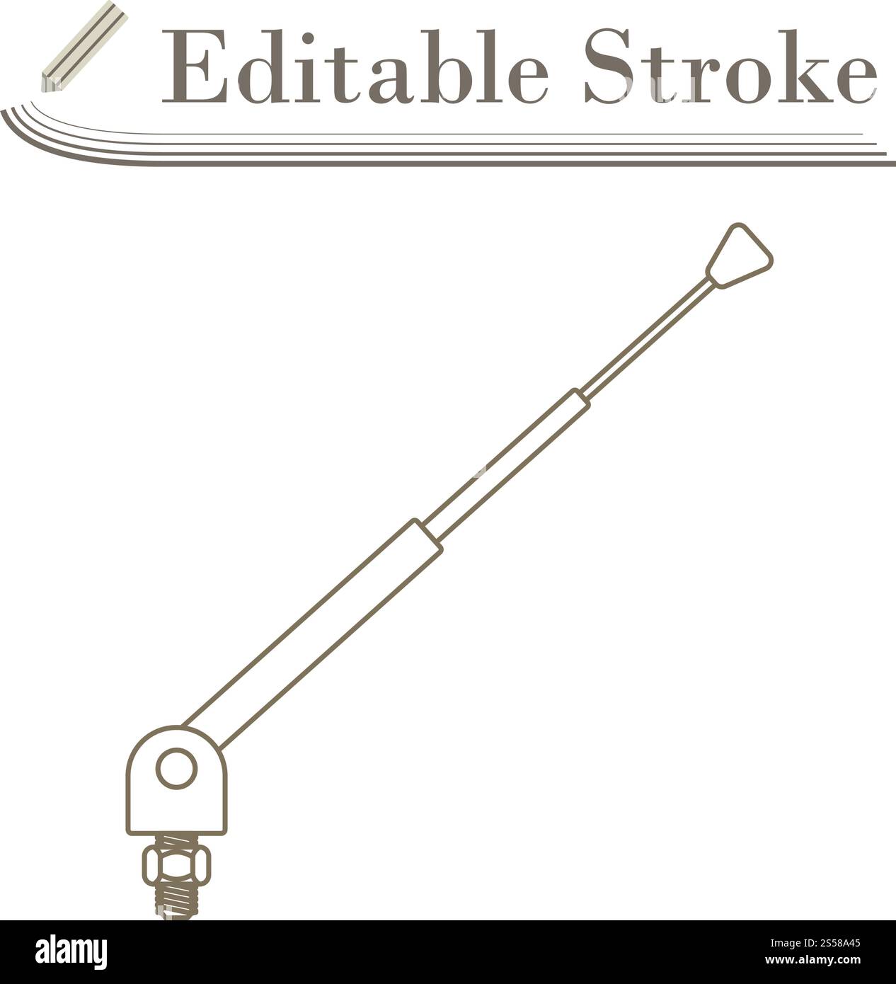 Radio Antenna Component Icon. Editable Stroke Simple Design. Vector Illustration. Stock Vector