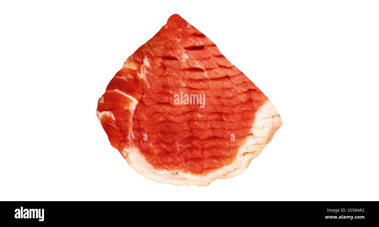 fresh raw beef steak isolated on white background Stock Photo - Alamy