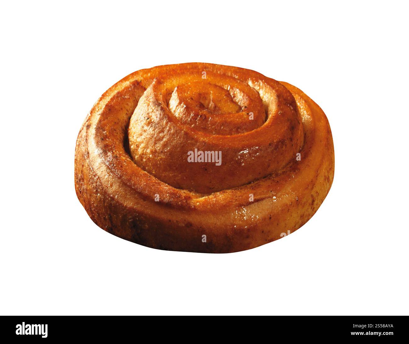Cinnamon Roll isolated on white Stock Photo - Alamy