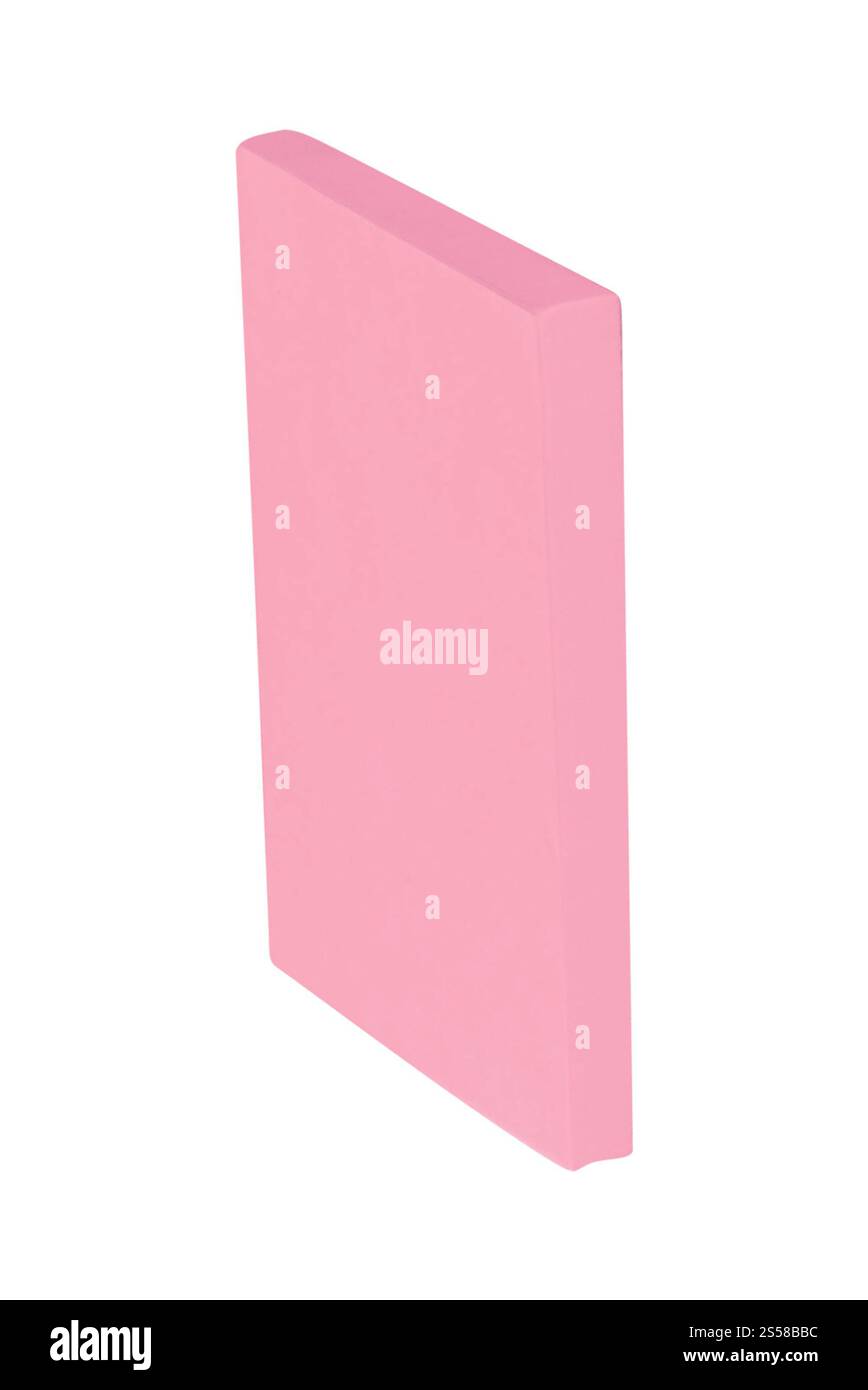 pink sticky post notes isolated Stock Photo