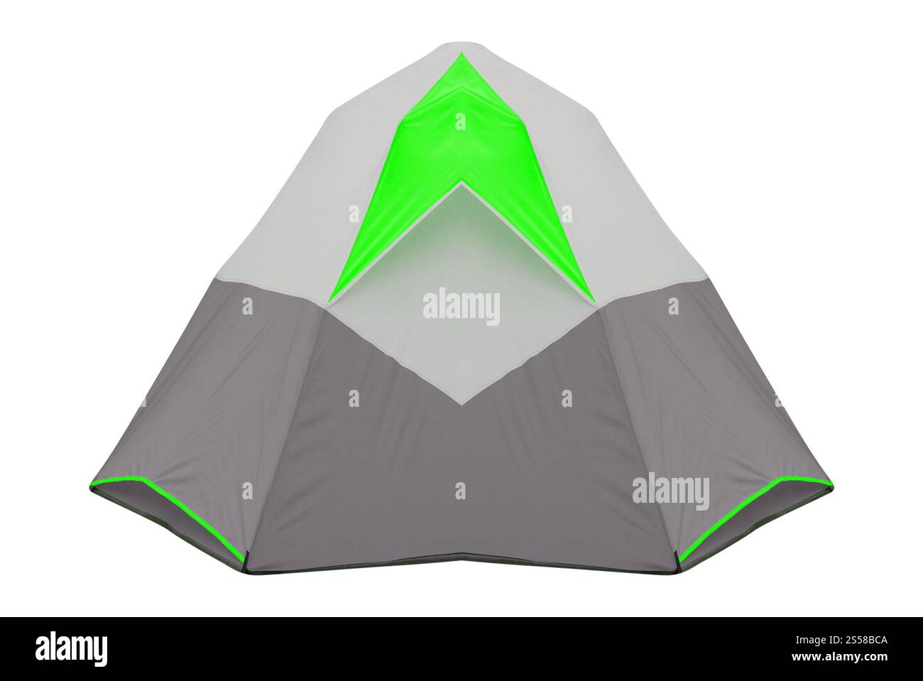 Isolated green tent on white background Stock Photo - Alamy
