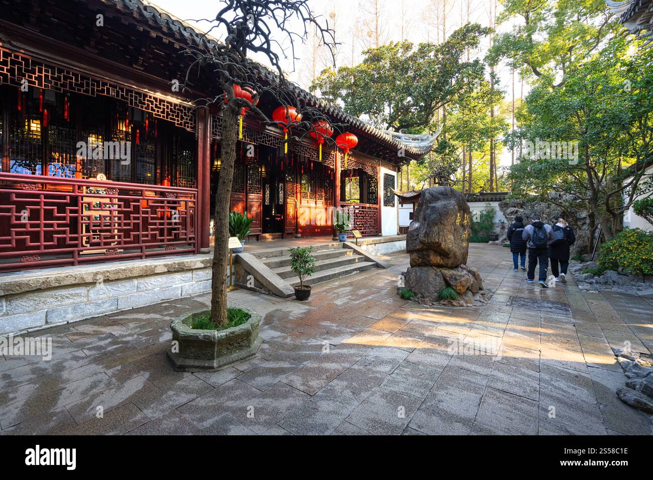 Shanghai, China. January 8, 2025. Internbal view of the architectures in the Yu garden, built in Jiang period of Ming Dynasty (1559). Stock Photo