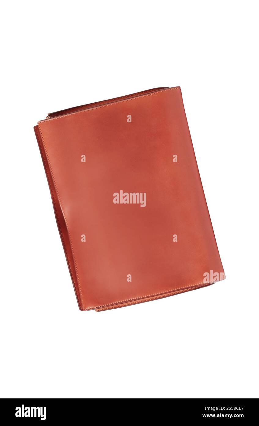 Brown leather wallet Stock Photo