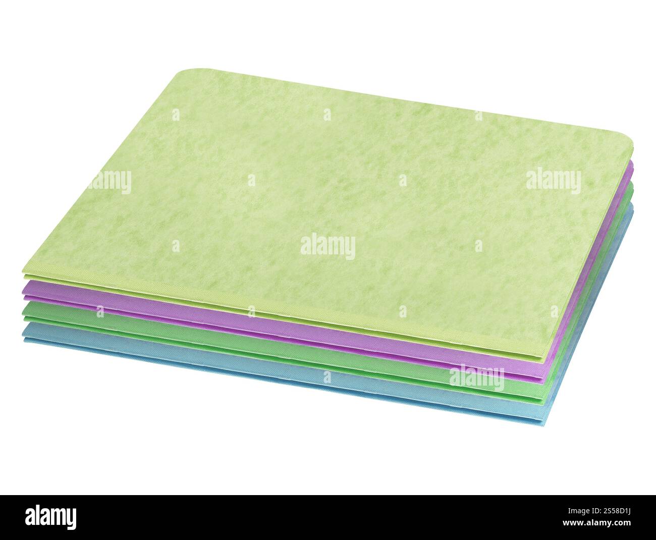 Pile of Folders Isolated Stock Photo