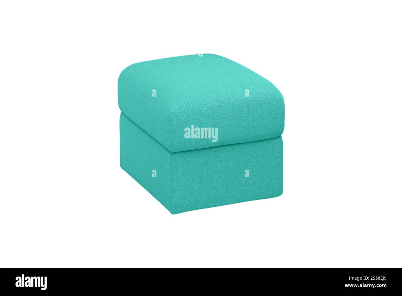 Blue Soft stool isolated Stock Photo