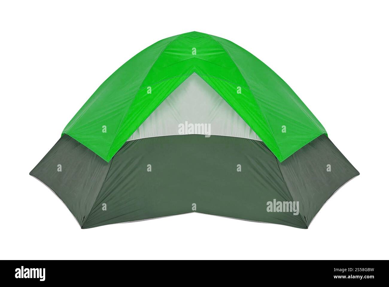 green field tent isolated on white background Stock Photo - Alamy