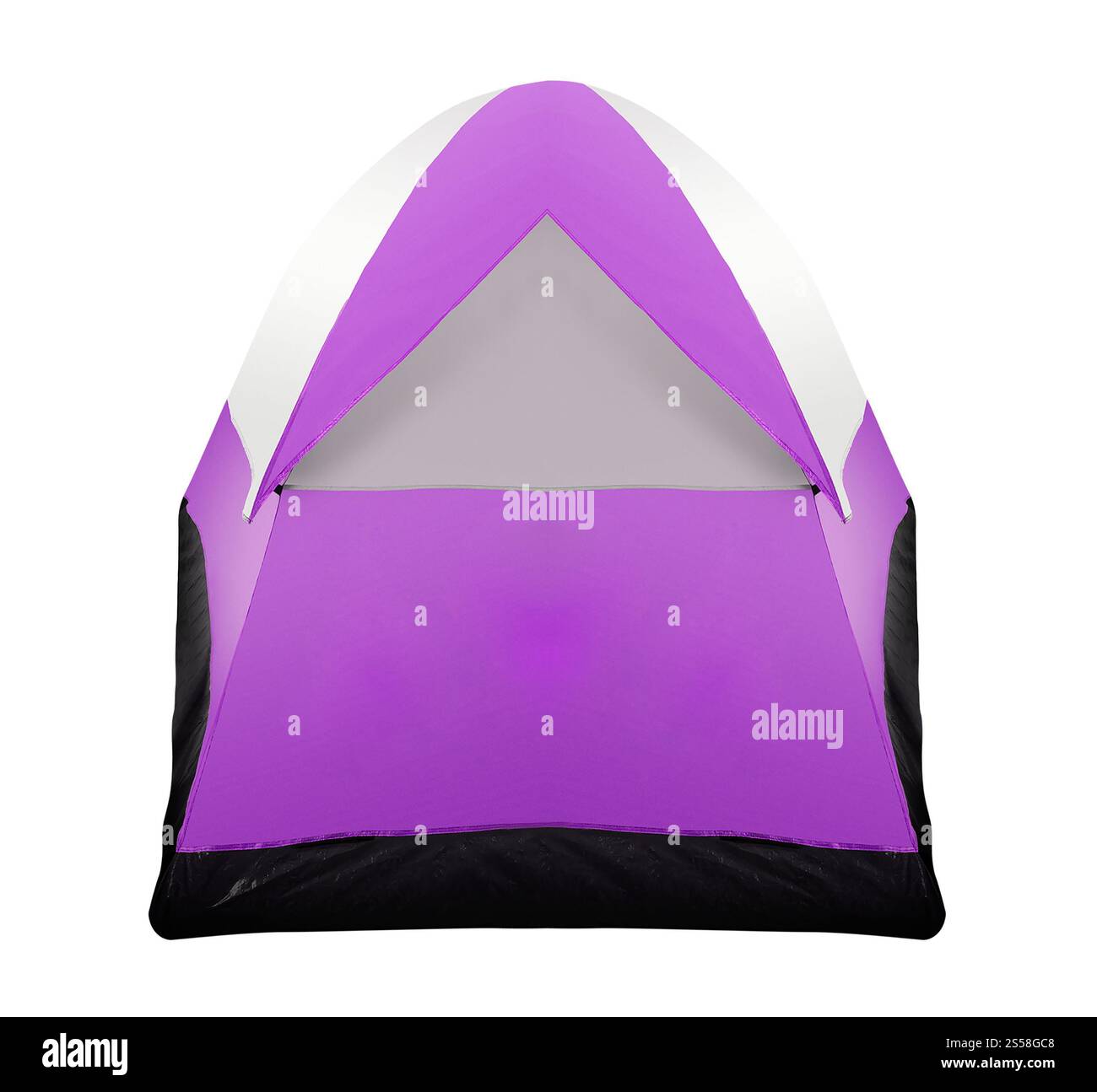 purple field tent isolated on white background Stock Photo - Alamy