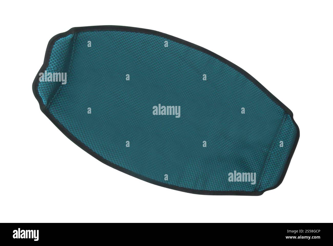 Blue Napkin isolated on White Stock Photo