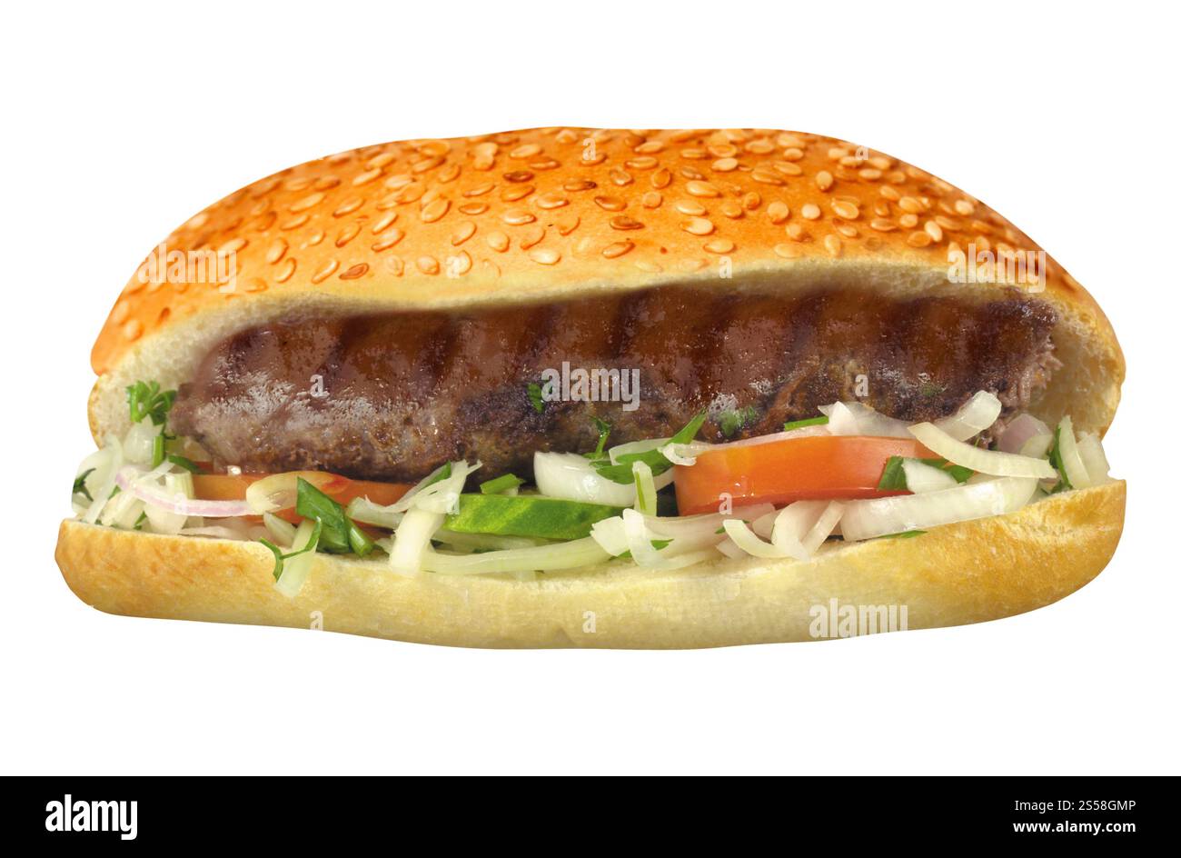Hot dog isolated on hite background Stock Photo