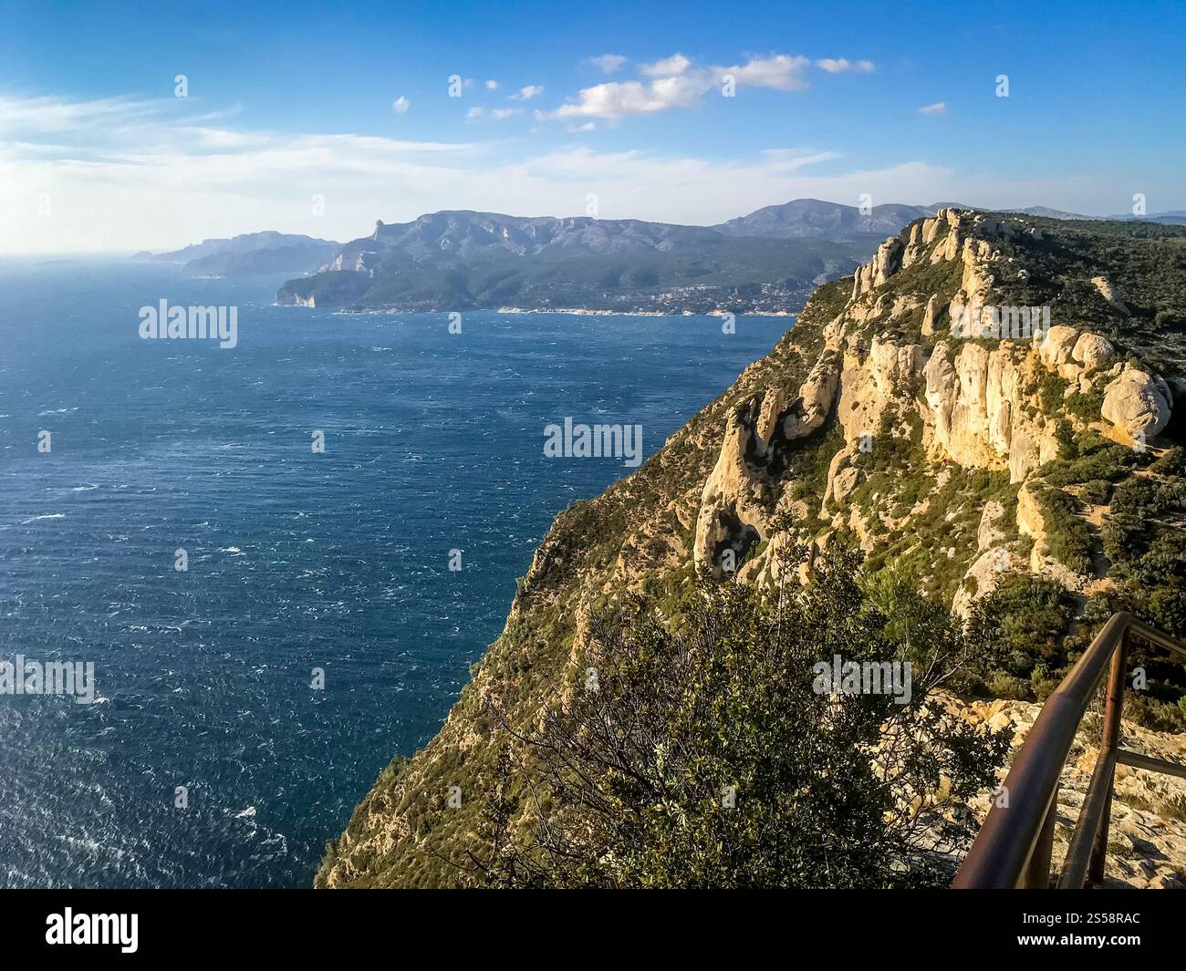 Calanques seascape and mountains, creeks of Cassis, France. Calanques ...