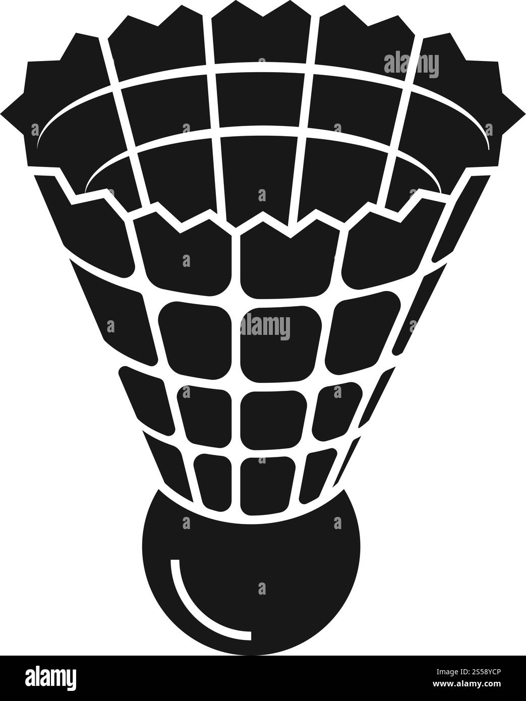 Plastic shuttlecock icon. Simple illustration of plastic shuttlecock ...