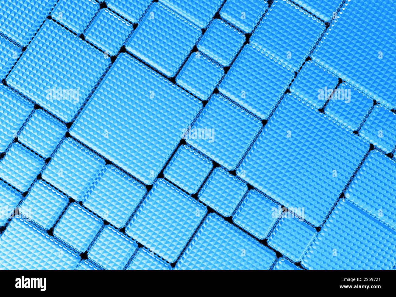 Steel blue cube mesh metal plate background or texture Stock Photo - Alamy