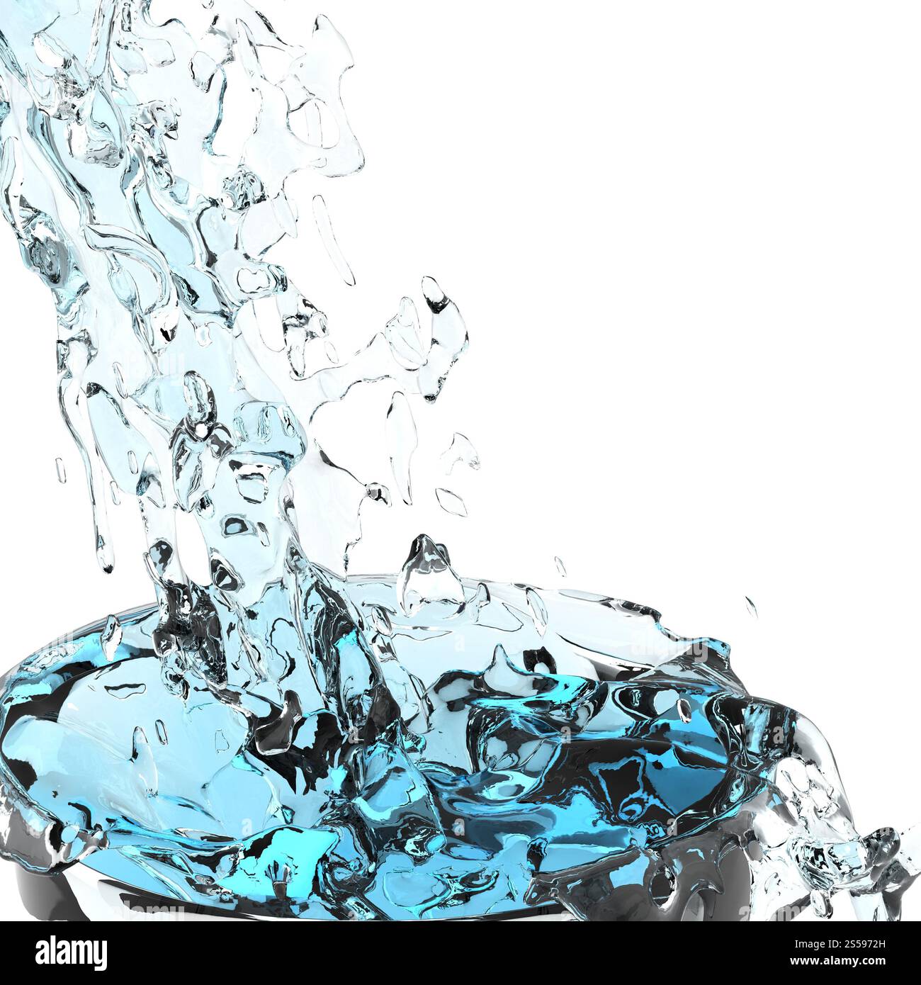 3d water splash isolated on white background Stock Photo - Alamy