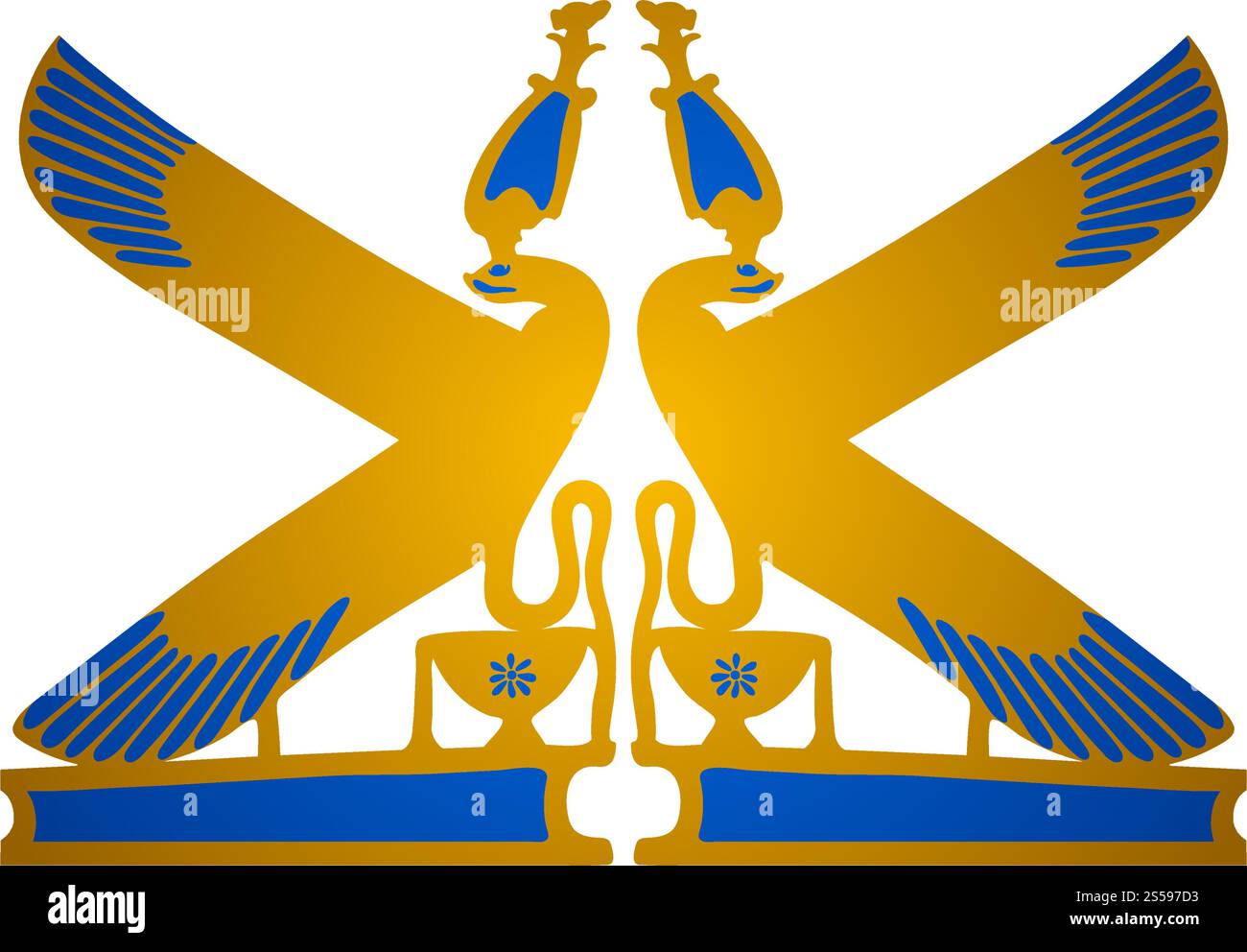 Ancient egyptian wall drawing. EPS 10 vector illustration Stock Vector ...