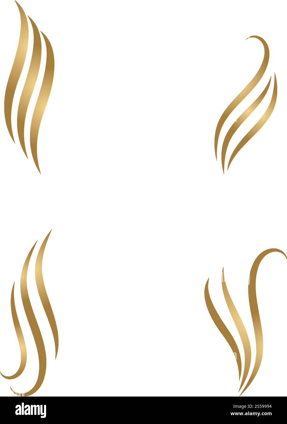 Hair wave logo vector ion template Stock Vector