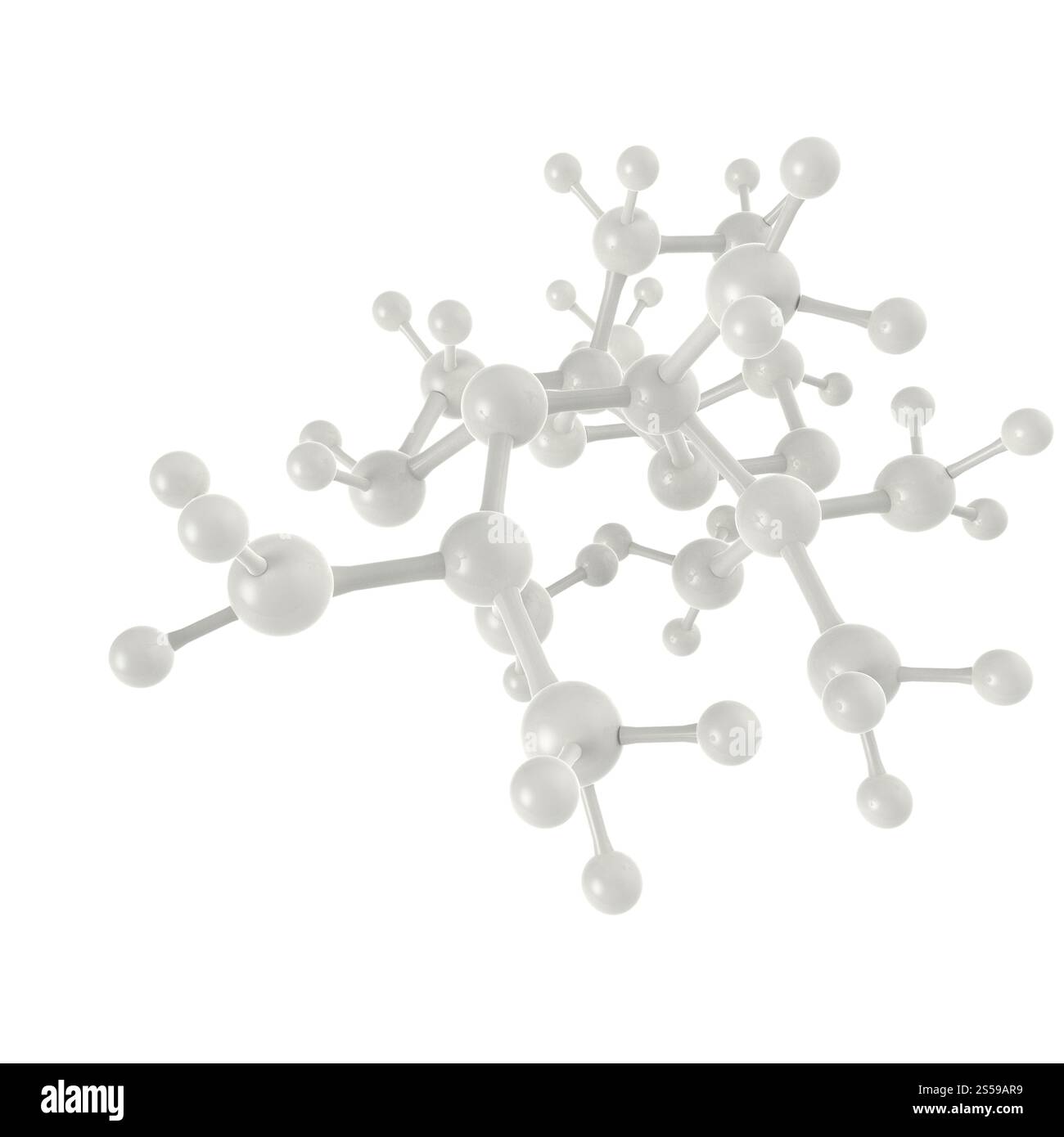 Molecule white 3d on white background Stock Photo - Alamy