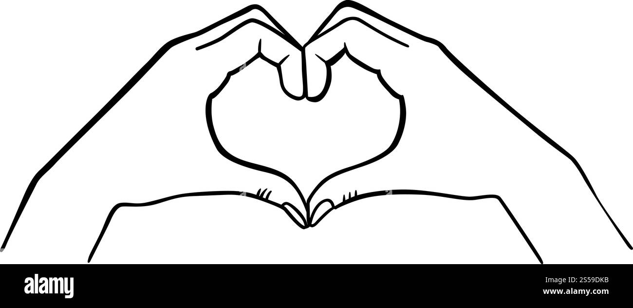 Hand Hart. Sign Hand Heart Gesture Digital EPS Vector File | High-Quality Love-Themed ...