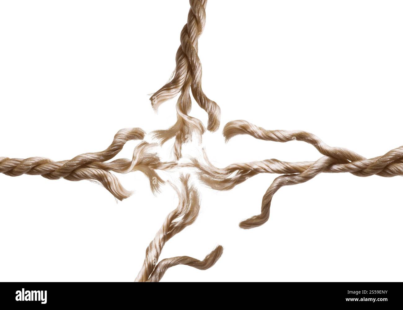 Breaking A Rope Frayed rope pull hi-res stock photography and images - Alamy