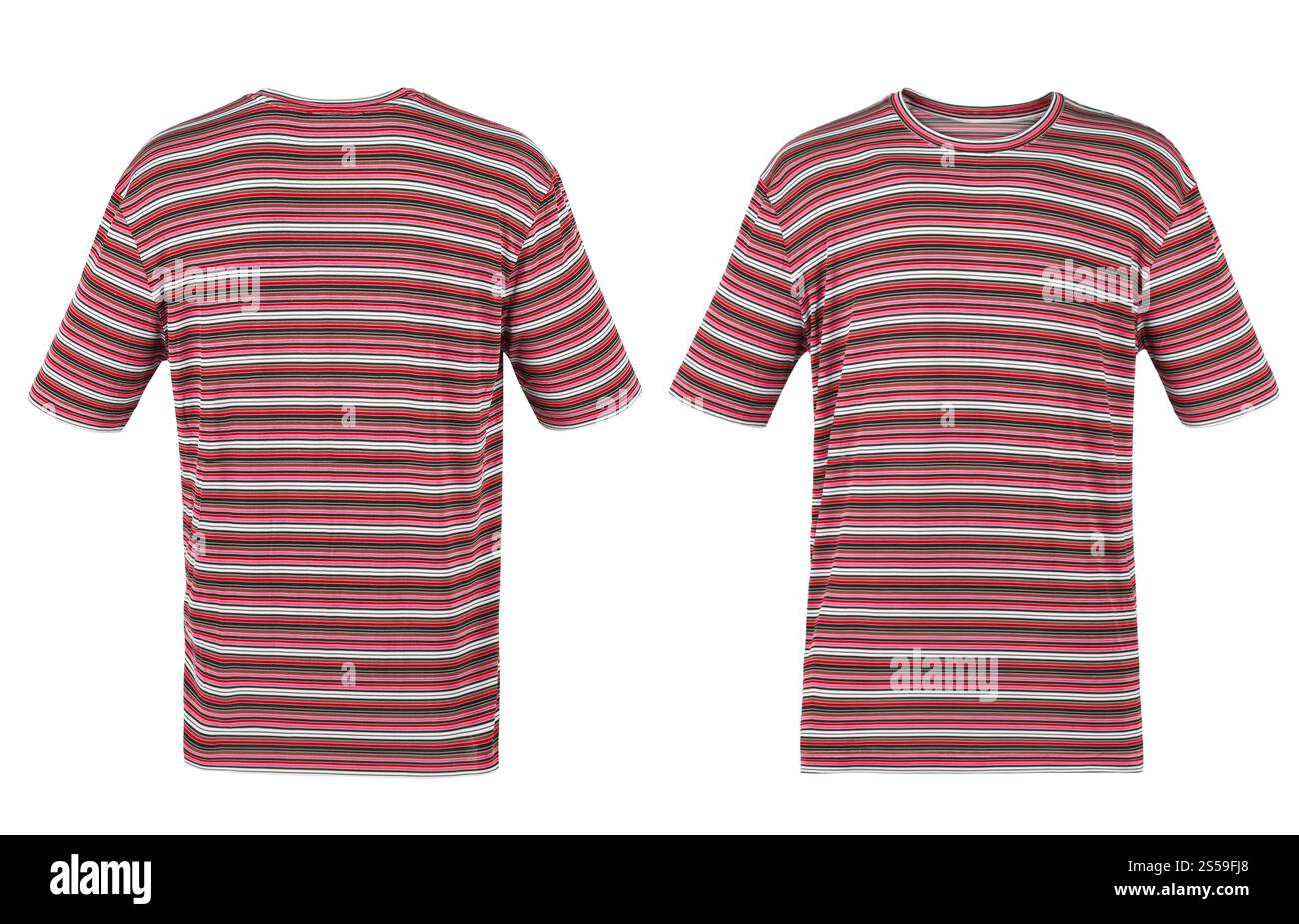 Red Striped Cotton T-shirt