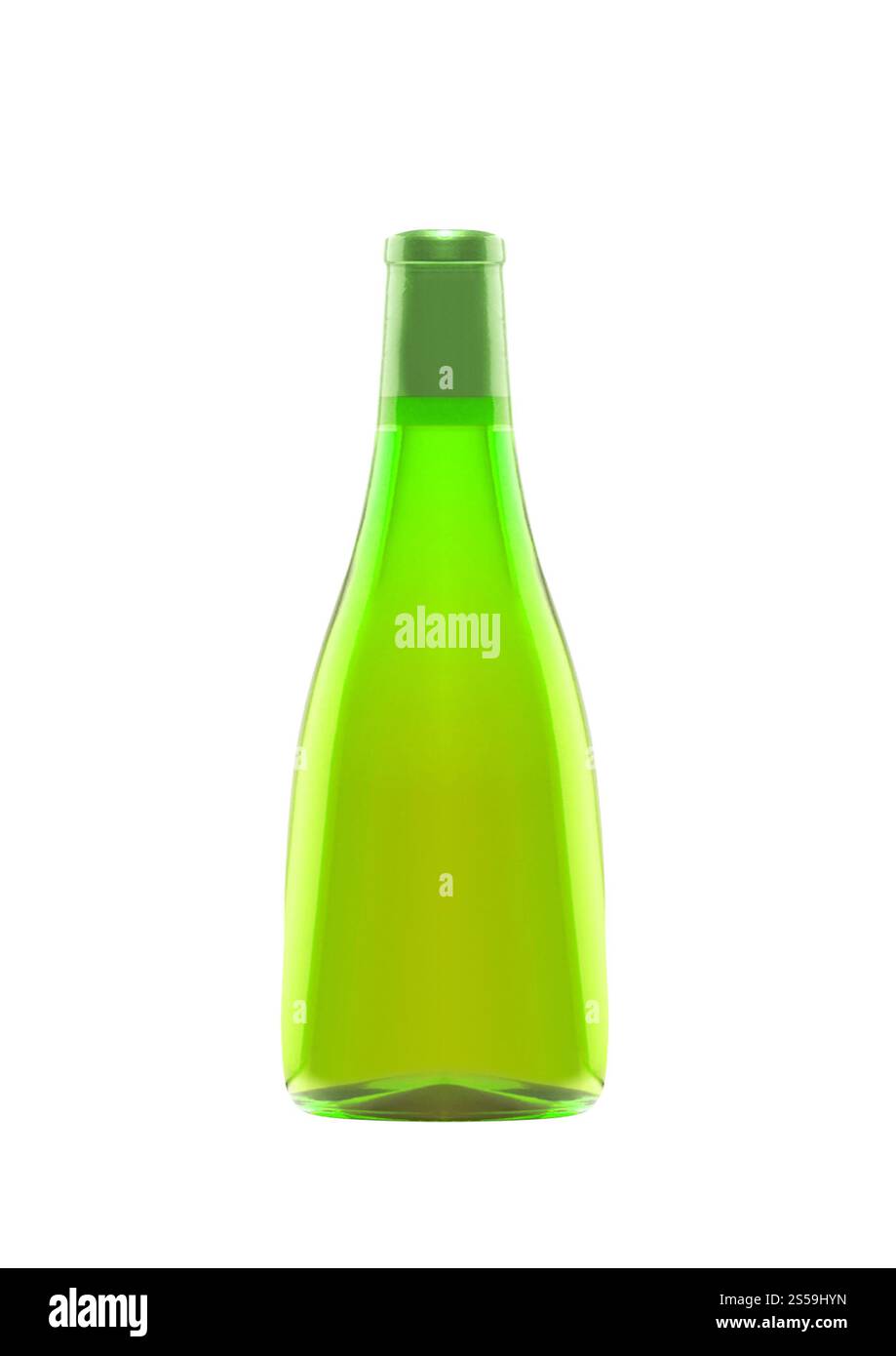 bottle of absinthe isolated on white Stock Photo