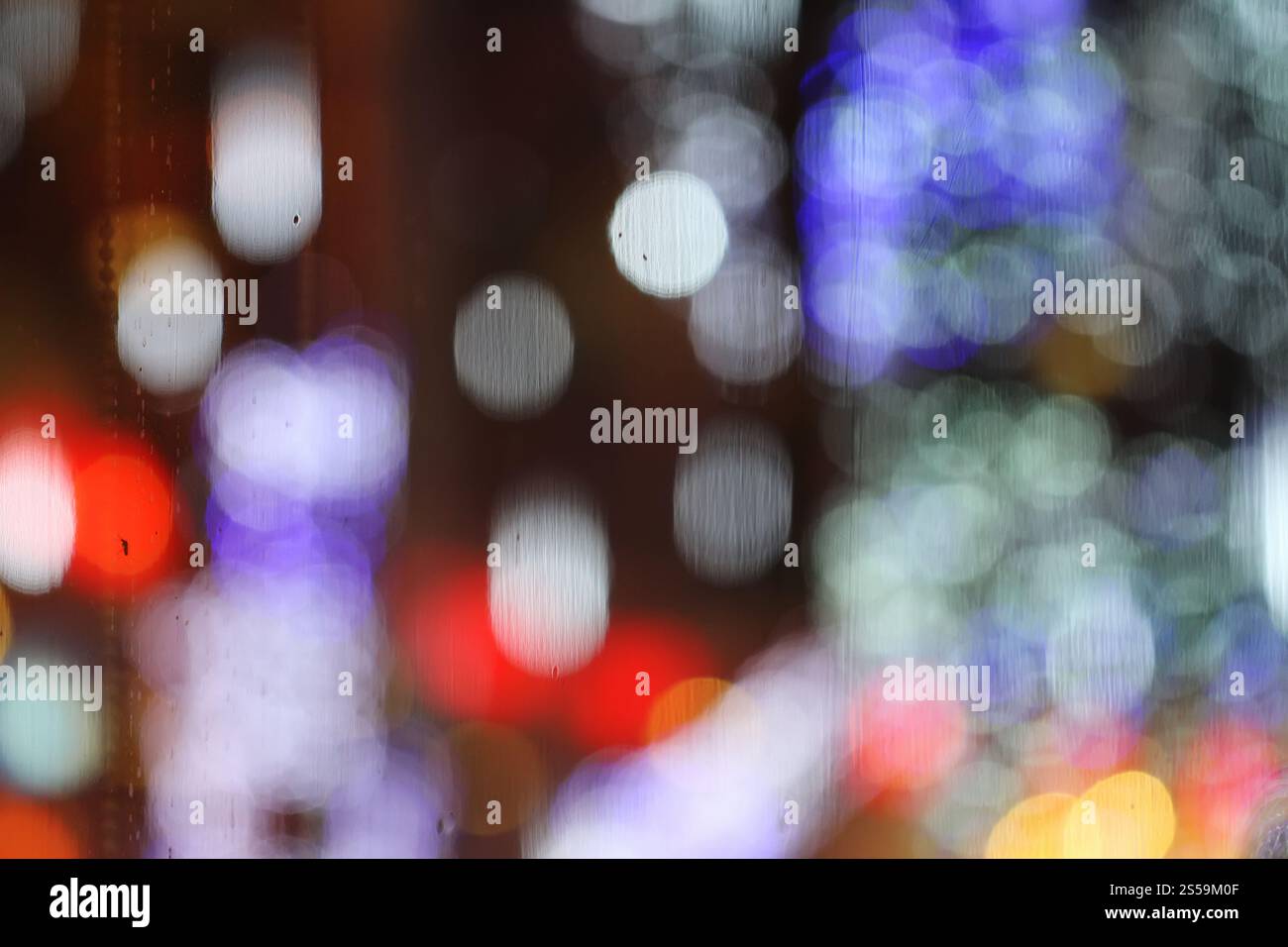 Abstract blurry bokeh reflected on glass background Stock Photo - Alamy