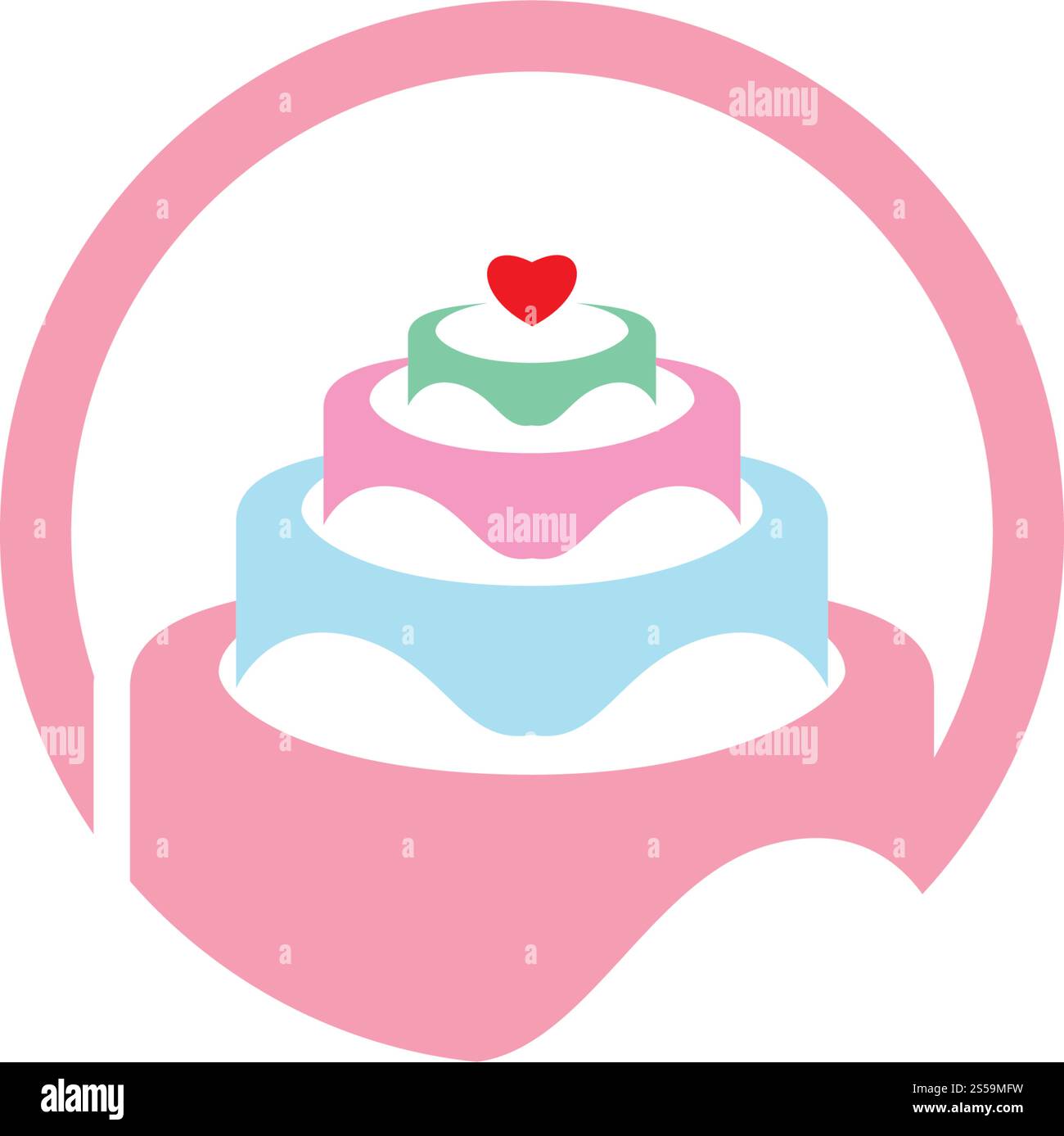 Cake logo vector ilustration template Stock Vector