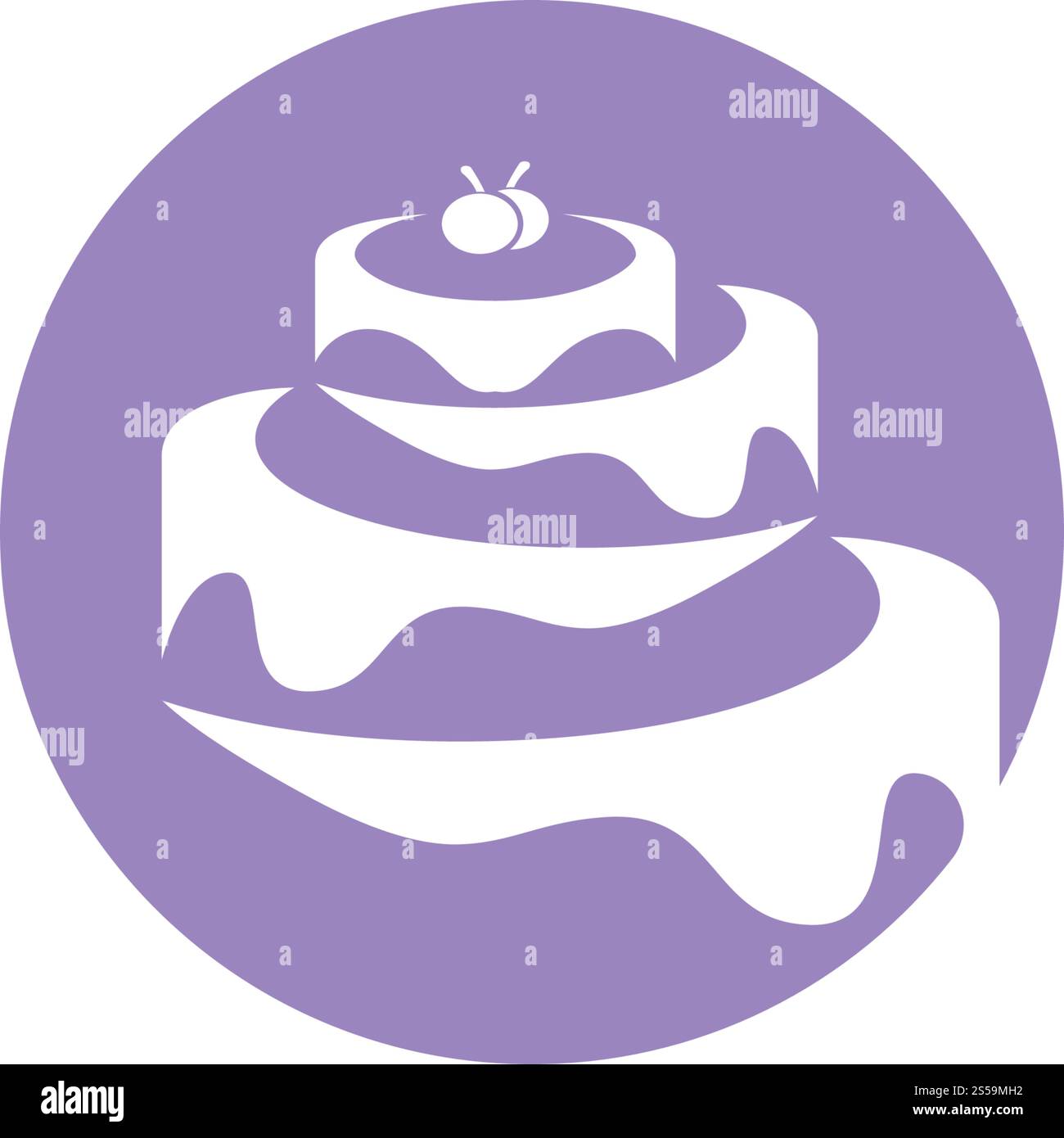 Cake logo vector ilustration template Stock Vector