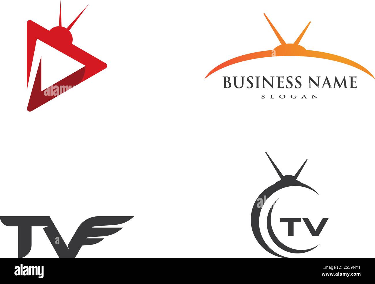 Flat icon logo design hi-res stock photography and images - Alamy