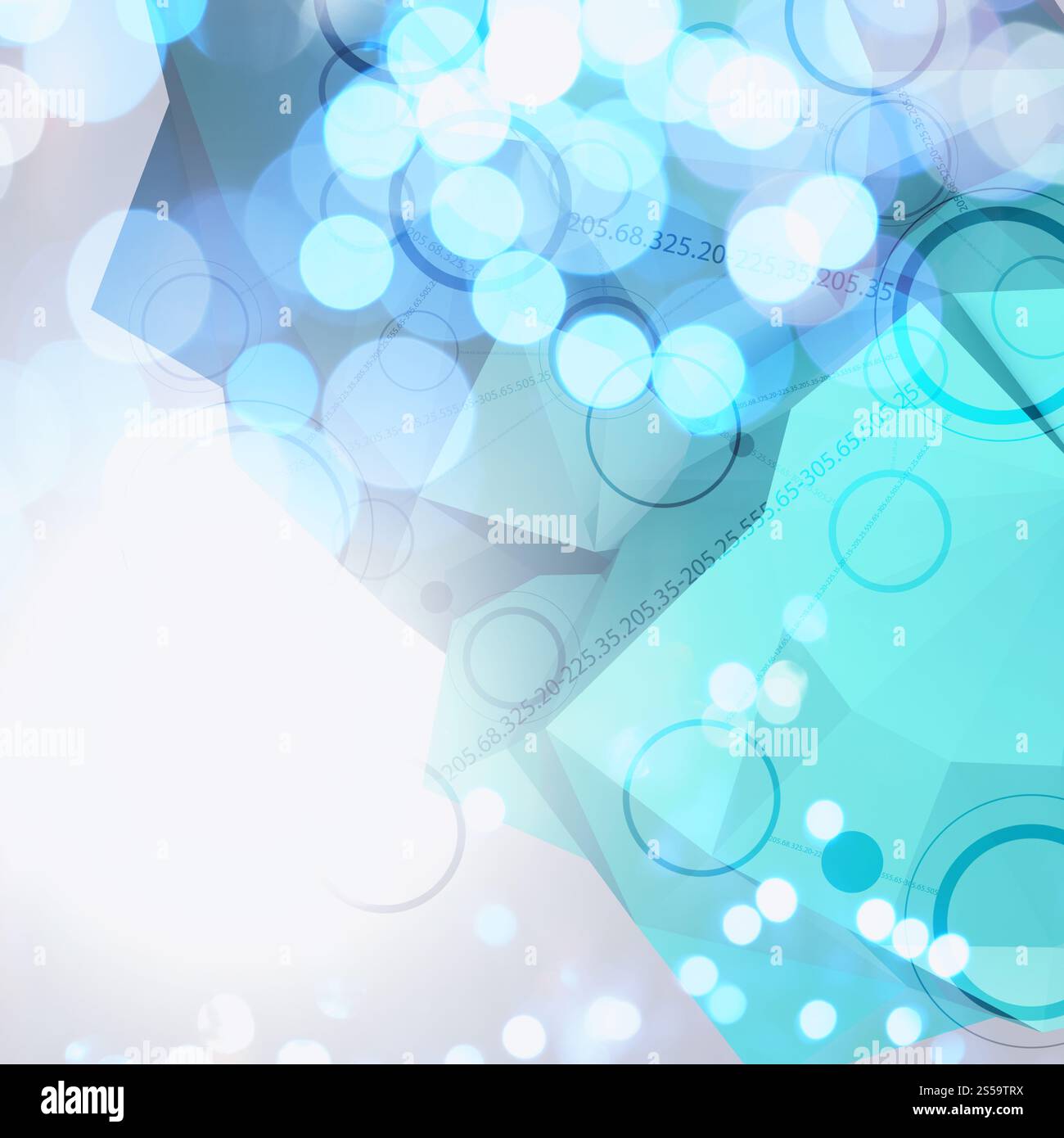 Abstract low poly geometric with social media network diagram background Stock Photo