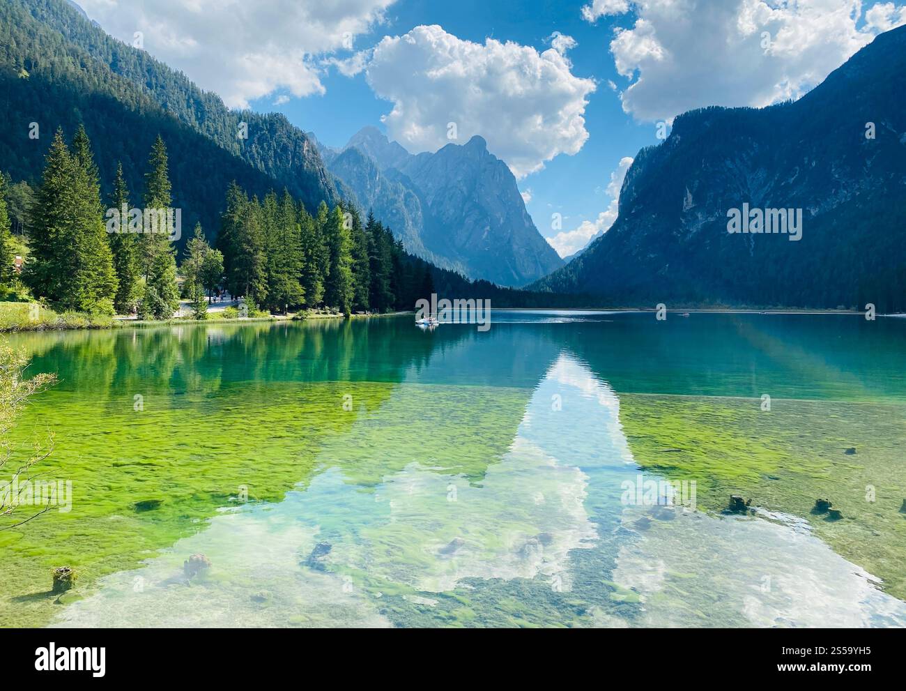 A Lake in Dolomites, Cortina d'Ampezzo, Italy - Smartphone Captured Stock Image