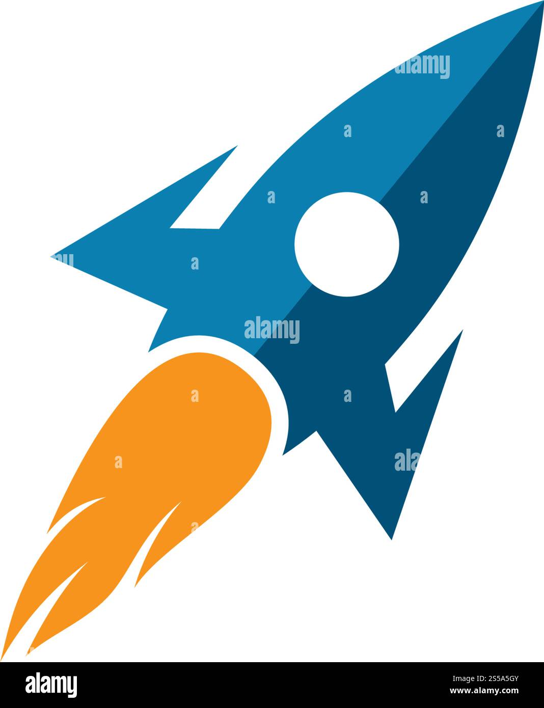 Rocket ilustration logo vector icon template Stock Vector