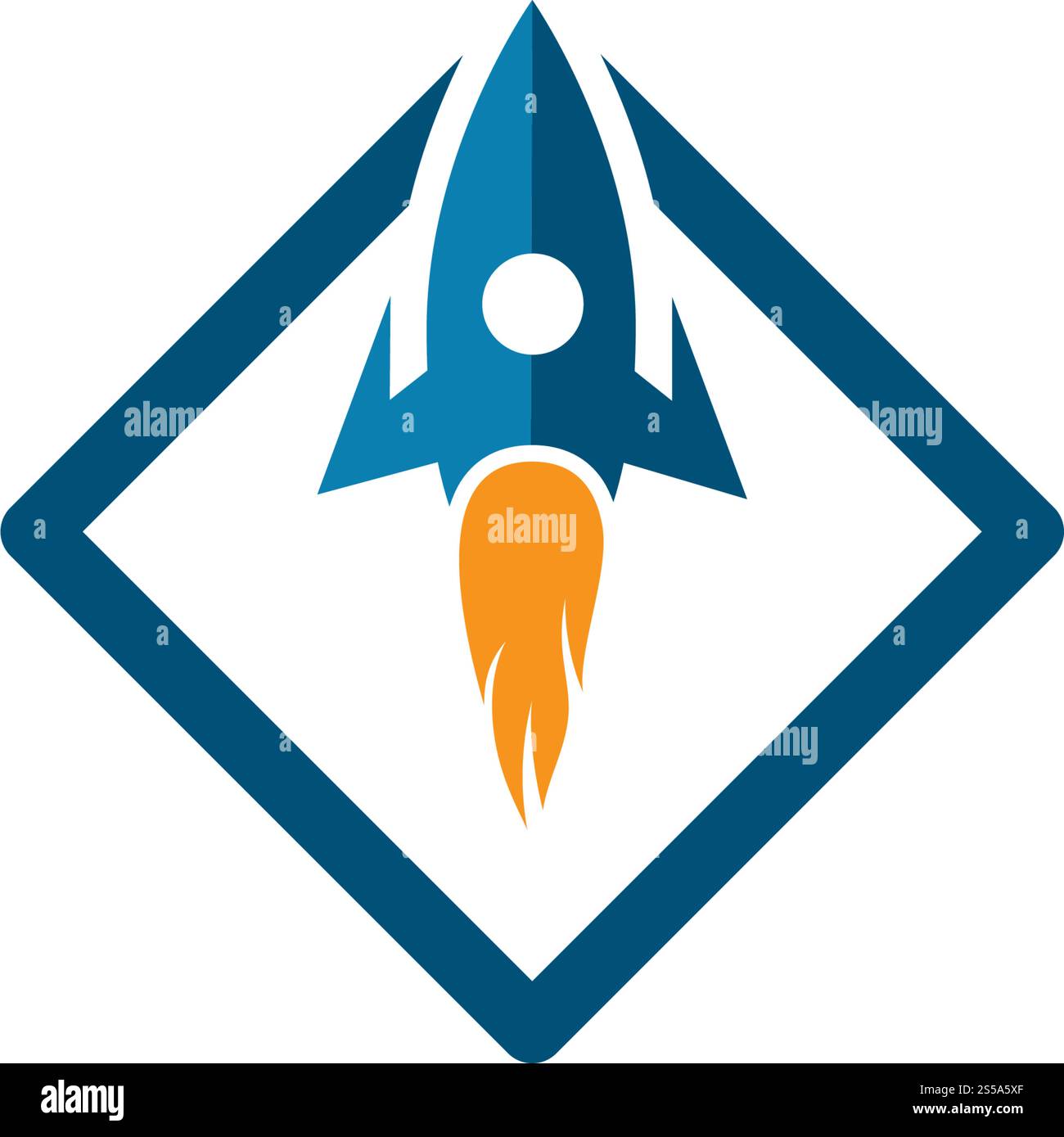 Rocket ilustration logo vector icon template Stock Vector