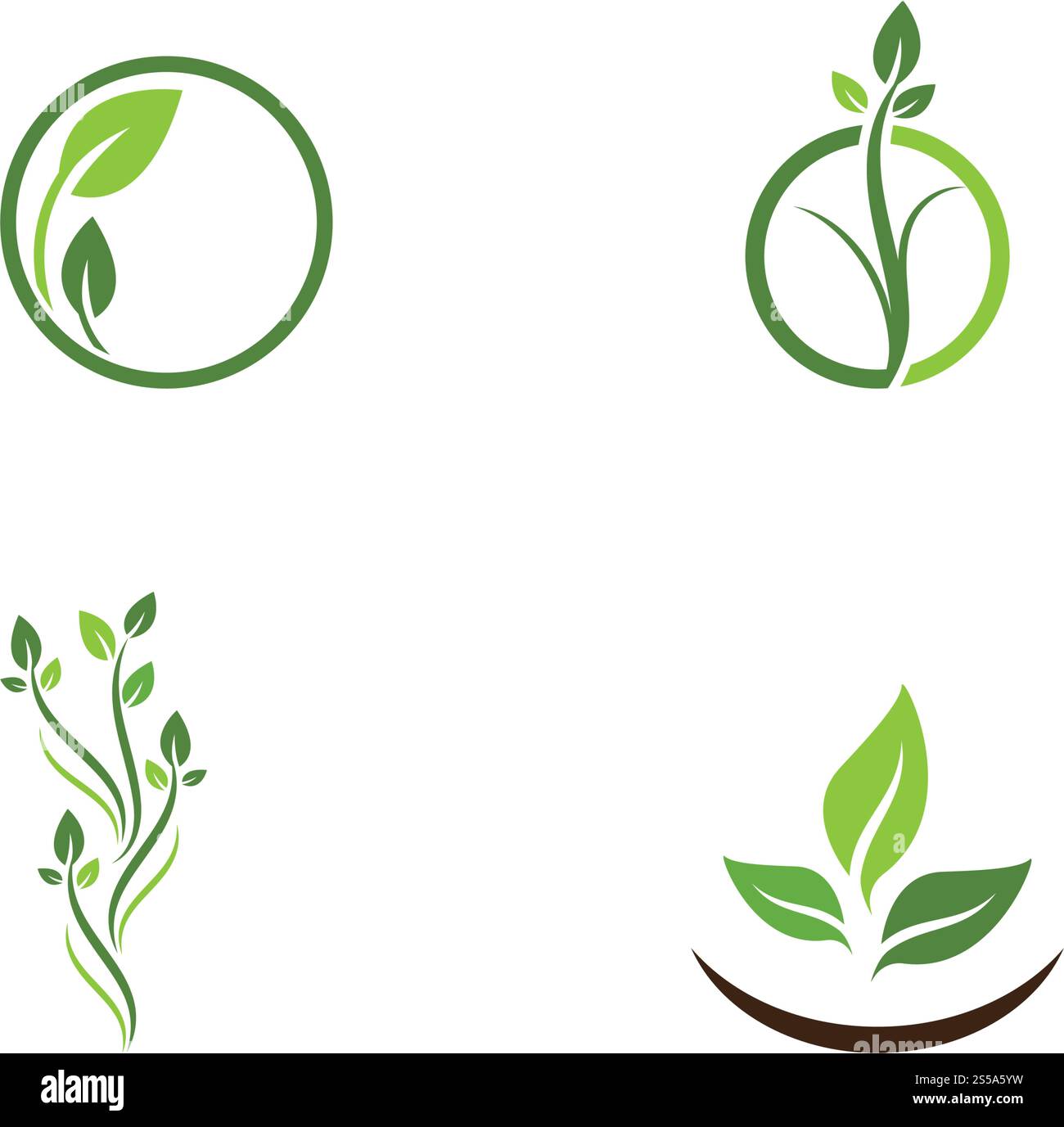 Logos of green leaf ecology nature element vector icon Stock Vector ...