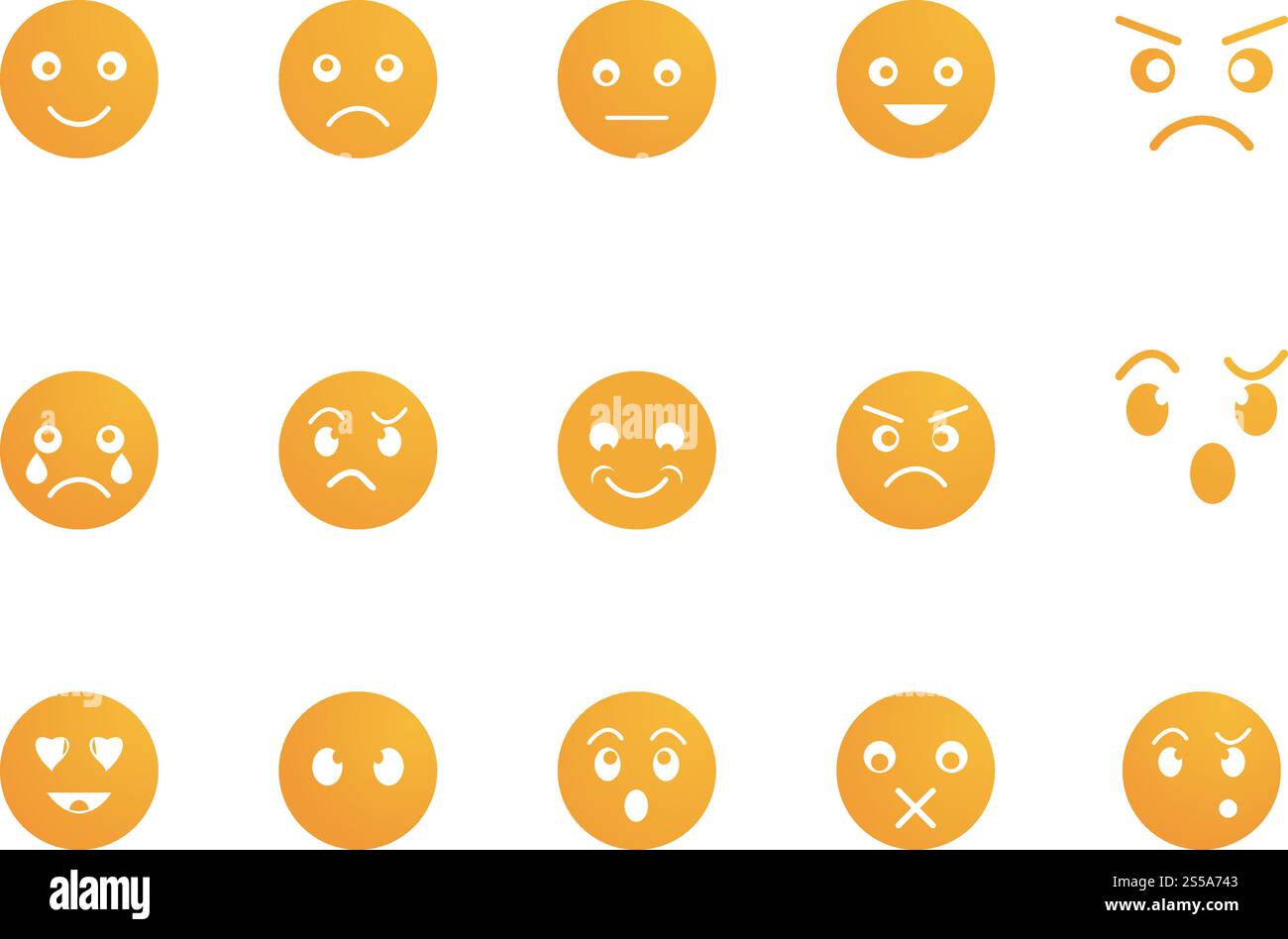 Emoticon template face expression icon vector Stock Vector Image & Art ...