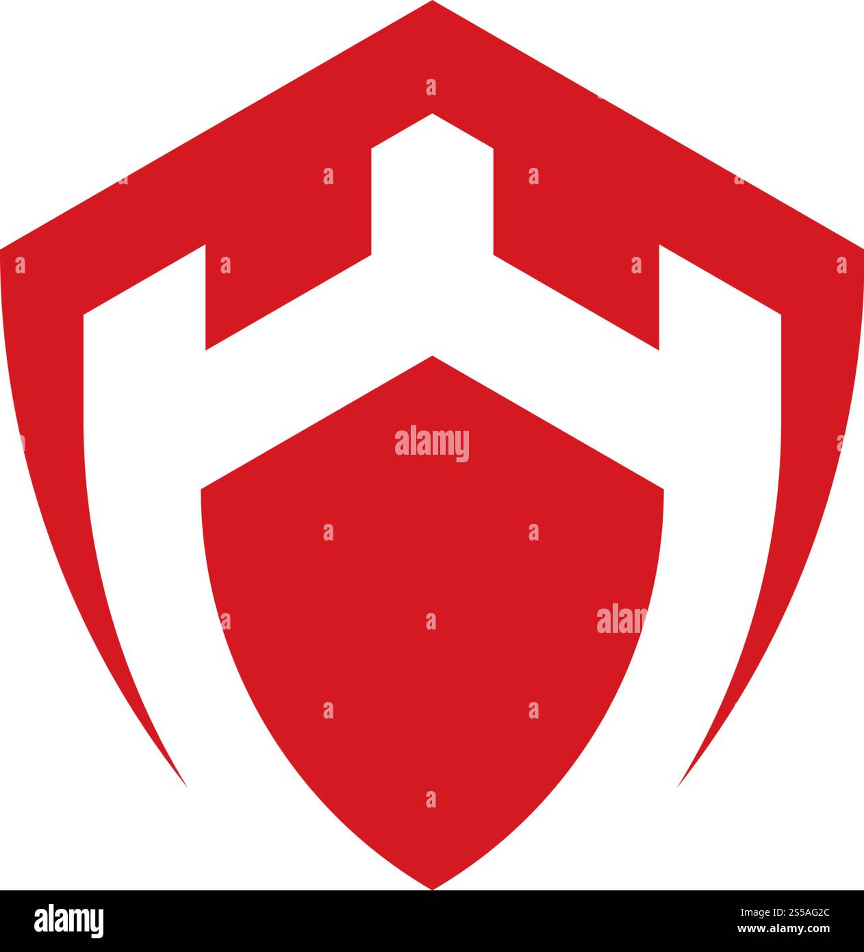 Shield symbol logo template vector illustration Stock Vector Image ...