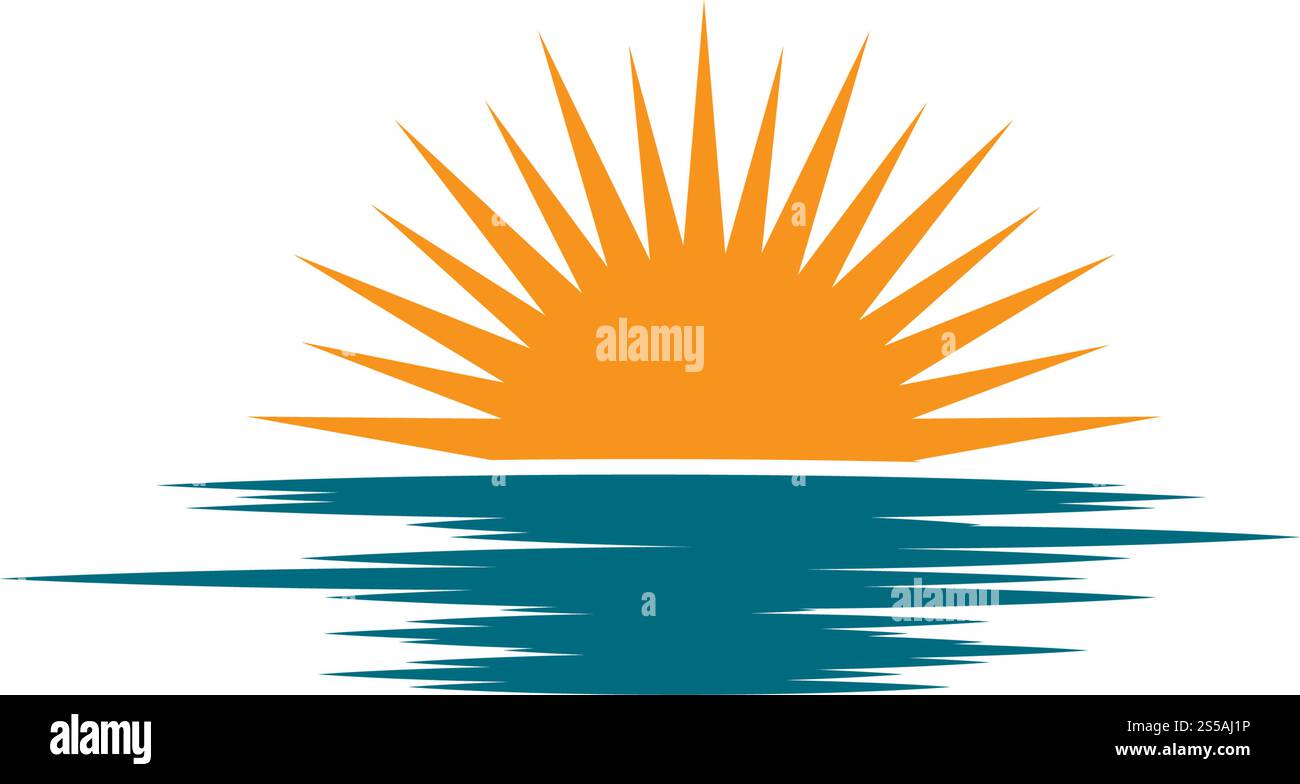 sun ilustration logo vector icon template Stock Vector