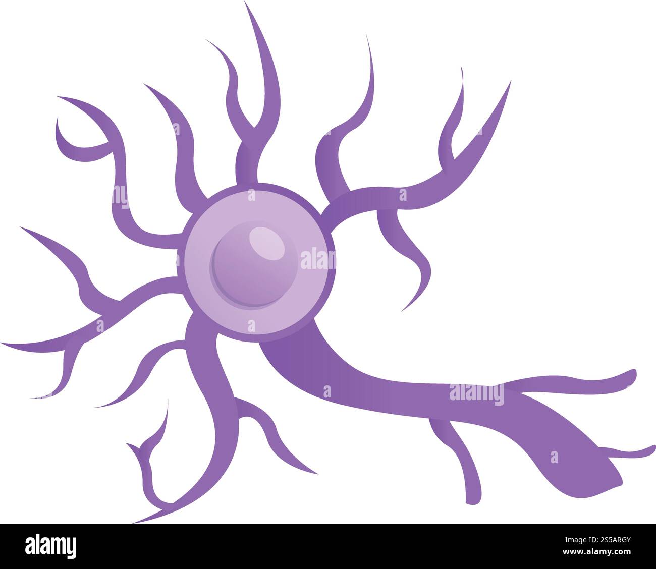 Disease neuron icon. Cartoon of disease neuron vector icon for web ...