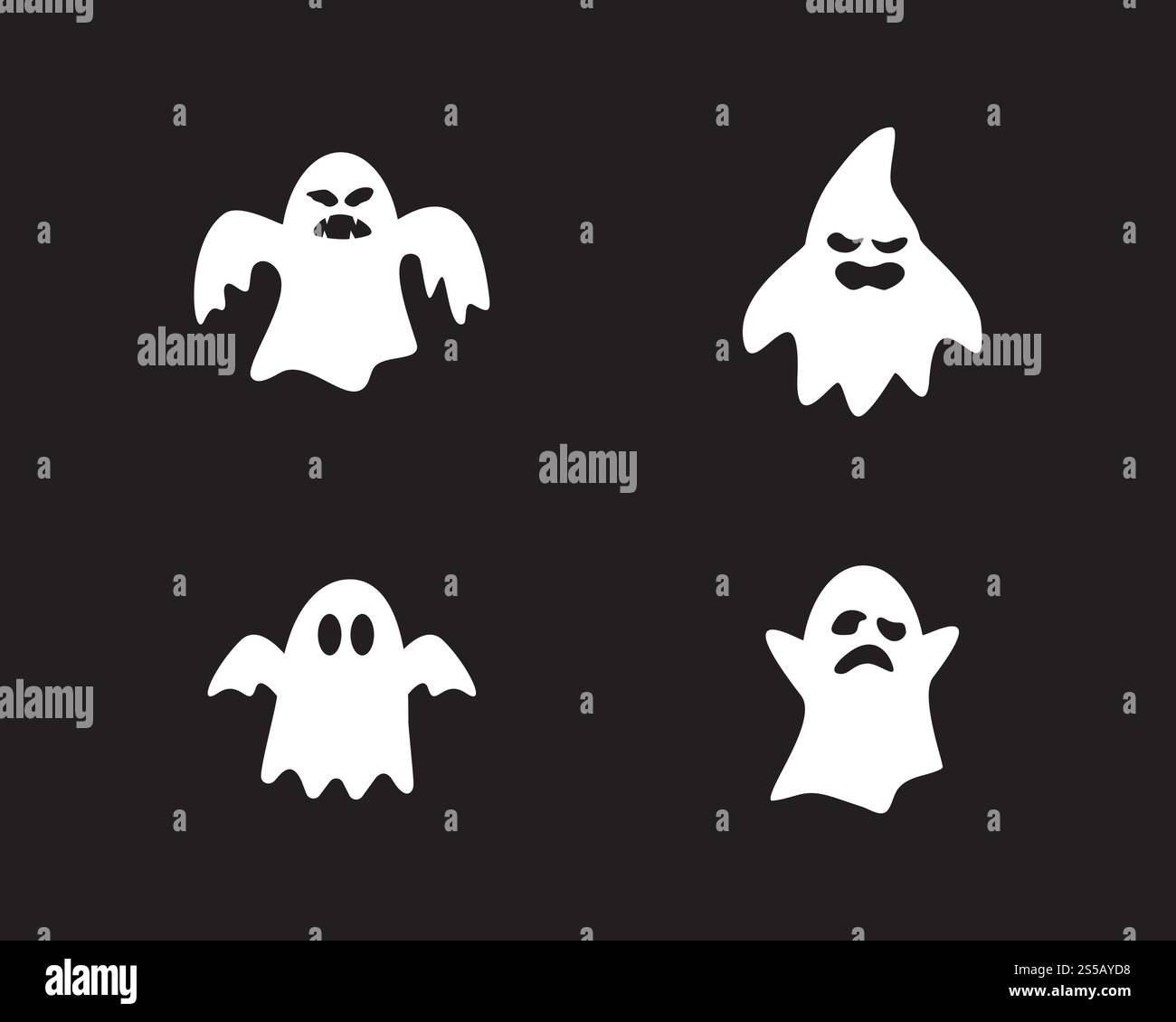 Ghost ilustration vector template Stock Vector
