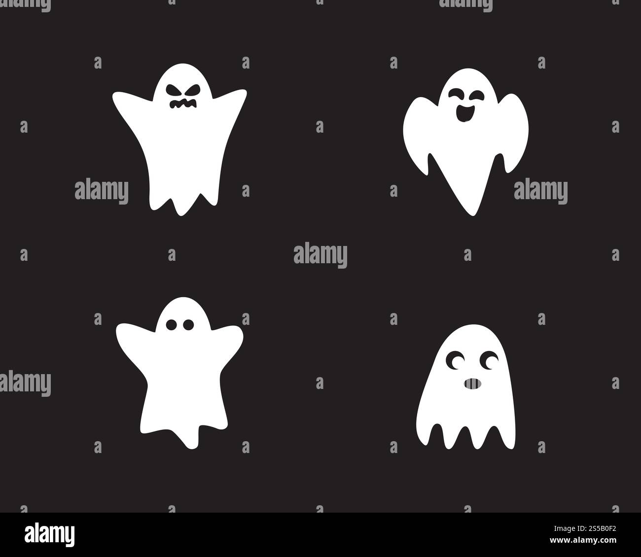 Ghost ilustration vector template Stock Vector