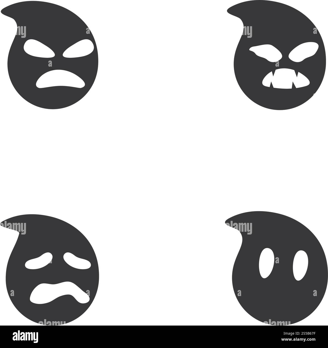 Ghost ilustration vector template Stock Vector