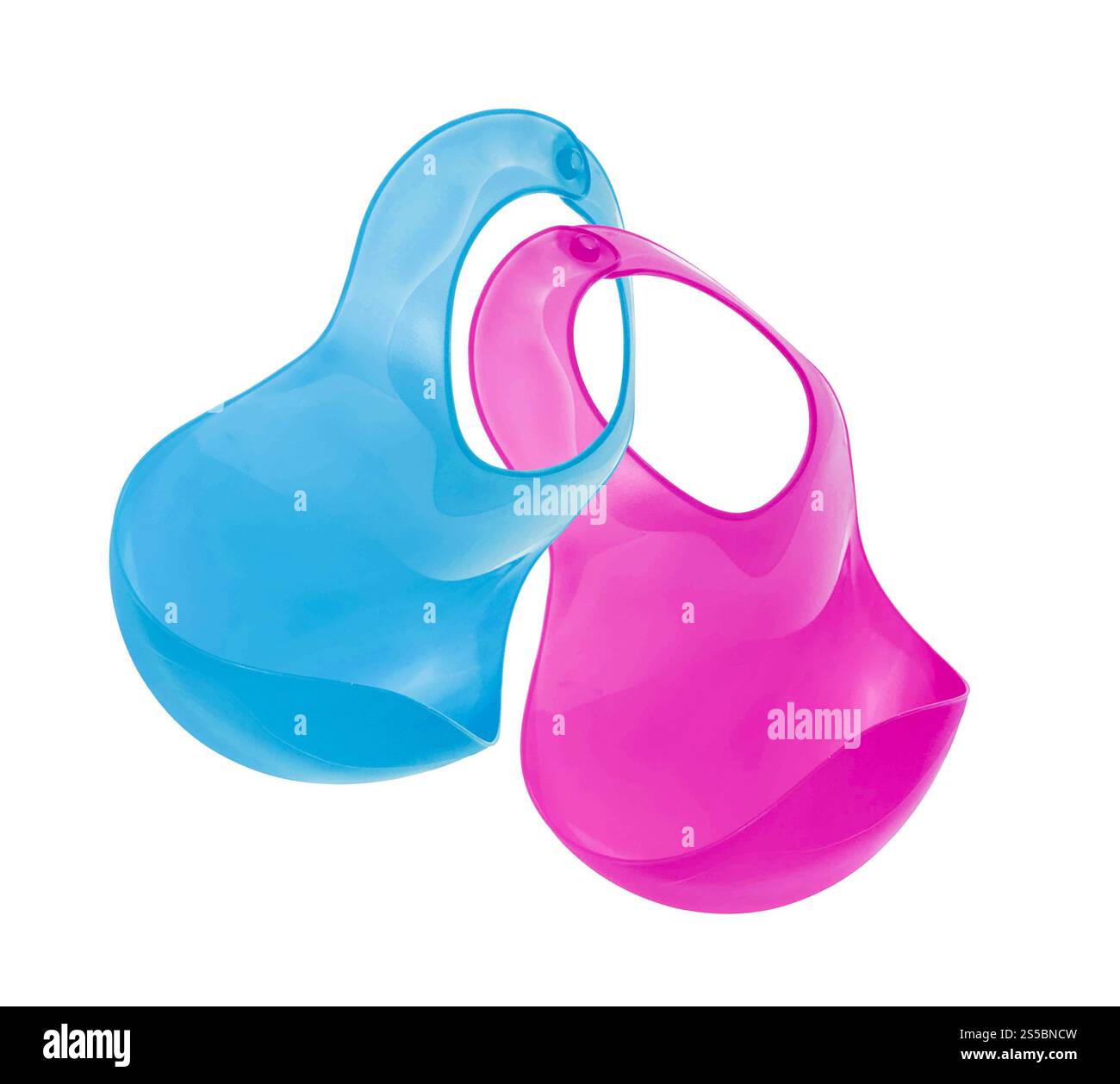 two baby bibs isolated on white background Stock Photo - Alamy